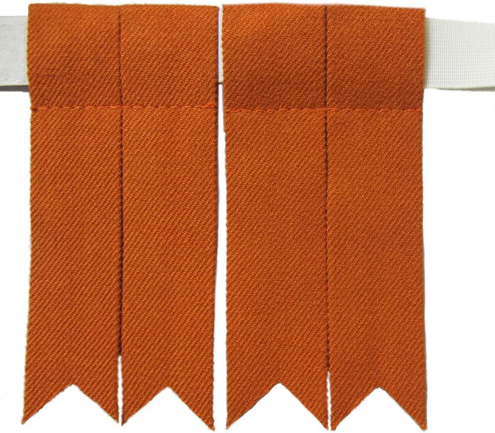 Tartanista Mens Saffron Tartan Pointed Pair of Kilt Sock Flashes image number 1