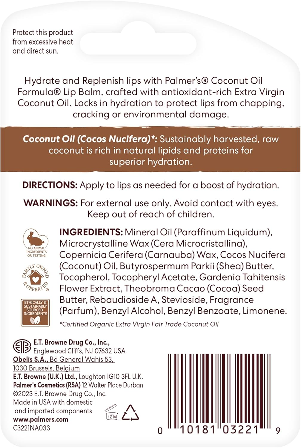 Palmer'S Coconut Oil Formula Lip Balm Duo, All-Day Moisturization, Hydrates Dry, Cracked Lips (Pack of 2) image number 3