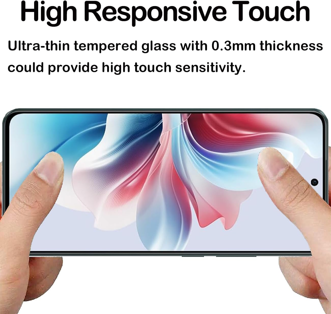 Privacy Screen Protector for Oppo Reno11 F 5G/Reno 11 F 5G [2 Pack], Anti-Spy Tempered Glass Film, 9H Hardness, anti Scratch, anti Fingerprint, Bubble-Free, Anti-Spy Screen Protector for Oppo Reno11 F image number 4