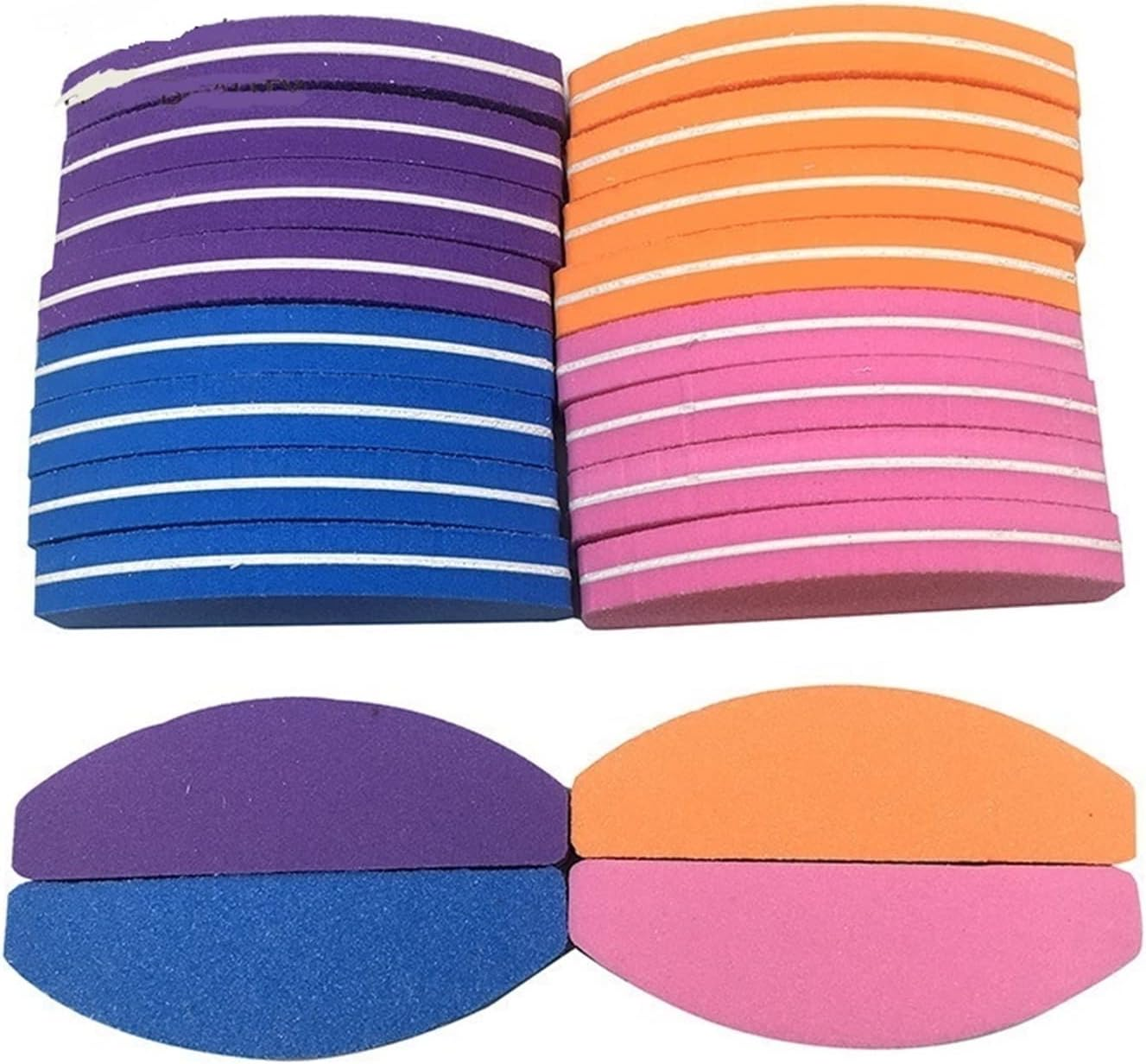 TRUSTTWO 40Pcs/Lot Color Mini Nail Files Buffer 100/180 Trimmer Buffer Lime a Ongle Nail Art Tools Washable Buffing Sanding File Sponge the New (Color : Pink) image number 3