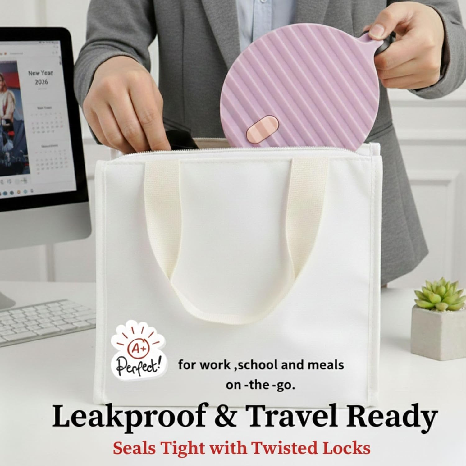 Ai Love Peace Ramen Bowl, 40 Oz Microwaveable Noodle Cooker for Ramen, Pho, Soup, and Pasta, Dishwasher Safe and Portable, Ideal for Home, Office, Dorm, or Gift (Purple) image number 5