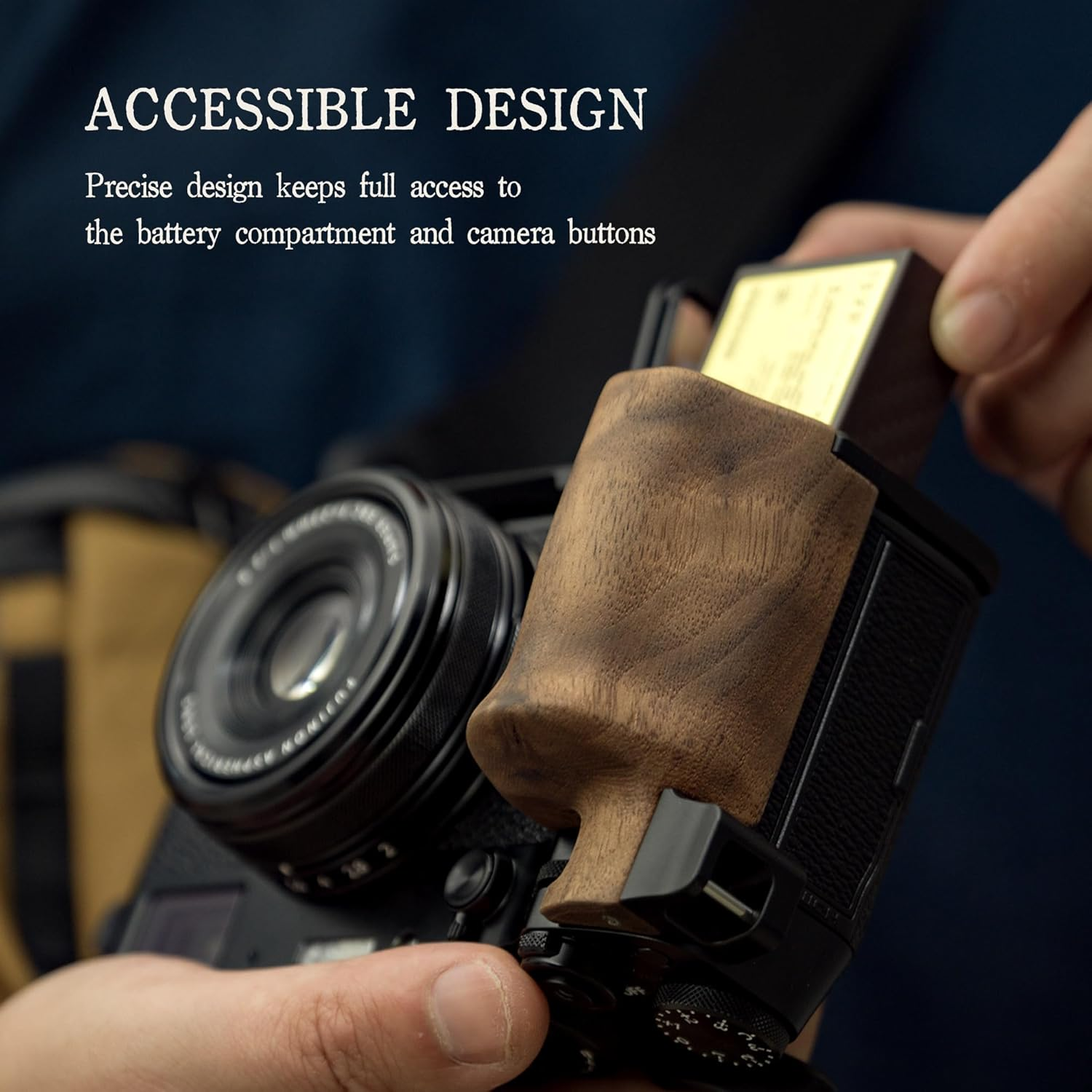 Tilta Vintage Camera Cage Compatible with Fujifilm X100VI &ndash; Black | Travel Kit | Thumb Grip | Strap Attachments | ARCA Ready | Lightweight & Durable TA-T70-B-B image number 2