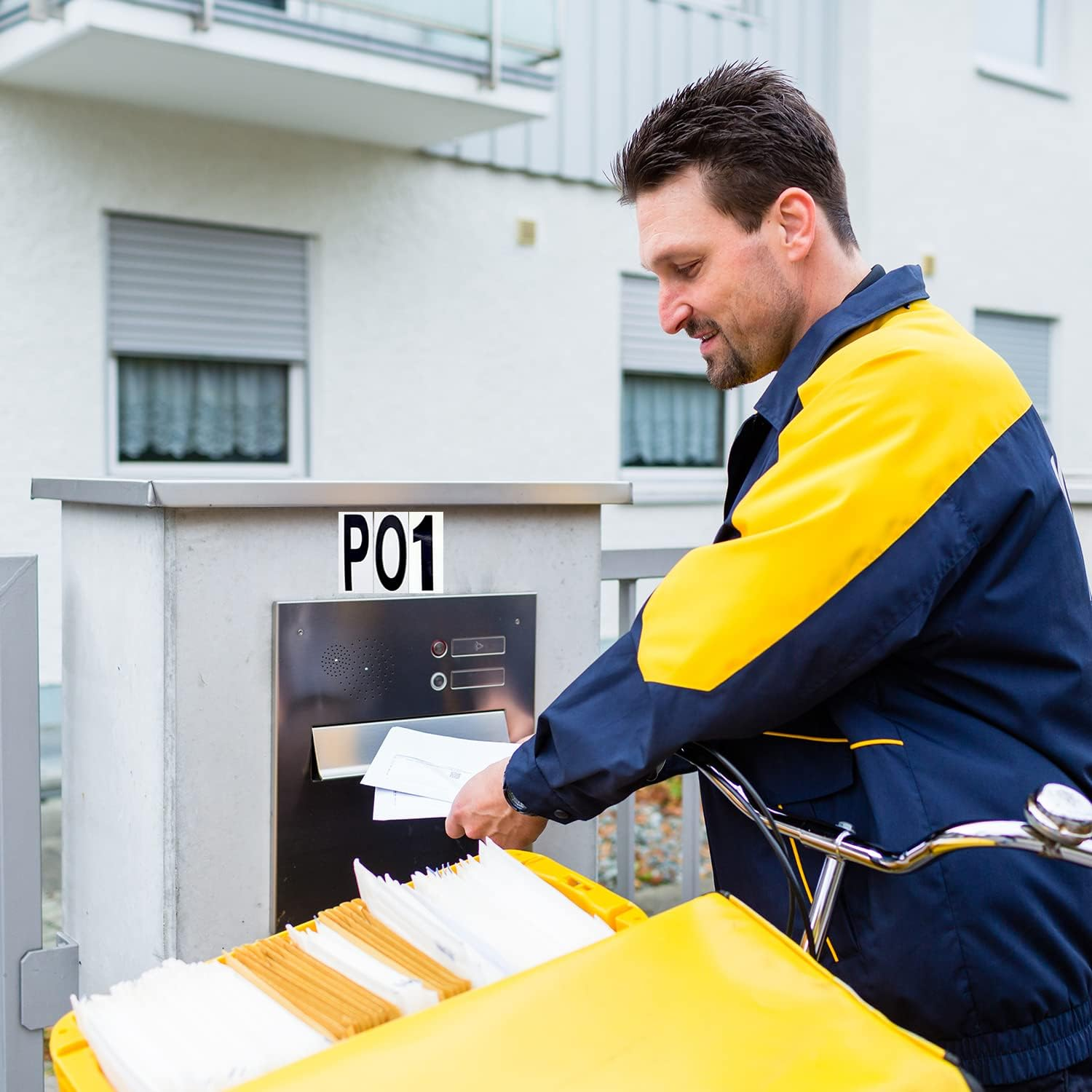 10 Sheet 3 Inch Mailbox Numbers and Letters Cut Classic Style Self-Adhesive Vinyl Waterproof Stickers Letter Decals Sticky for outside Signs, Window, Door, Car, Truck, Home, House Address (Black) - Red image number 3