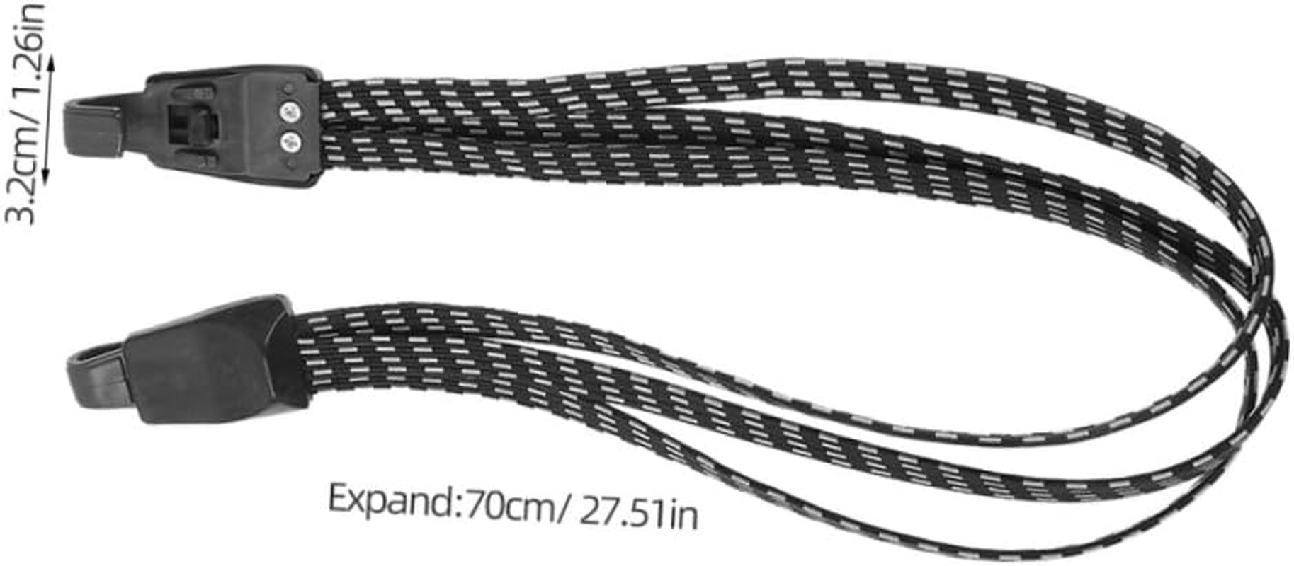 Toyvian 4Pcs Heavy Duty Elastic Binding Bands for Luggage Weather Resistant Tie down Straps with Quick Adjustment for Outdoor Cycling and Versatile Cargo Securing image number 1