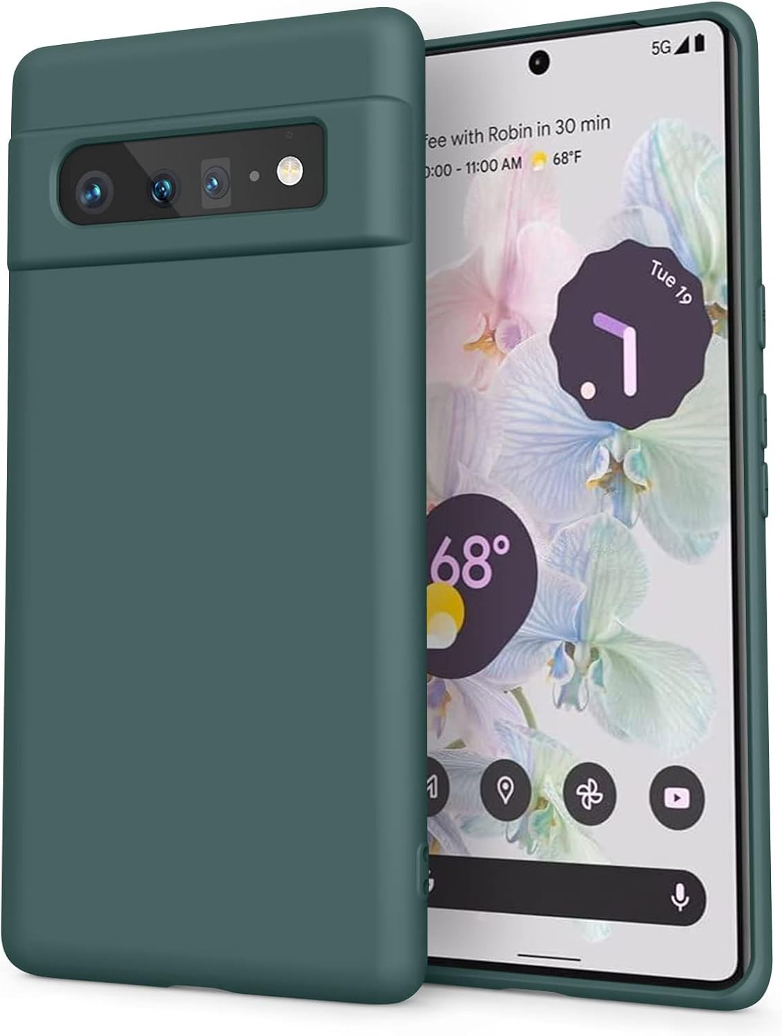 Soft Silicone Case for Google Pixel 6 Pro Case(2021), Ultra Thin Flexible Premium Rubber Full Body Protection Anti-Fingerprint Dustproof Shockproof Scratch Resistant Cover