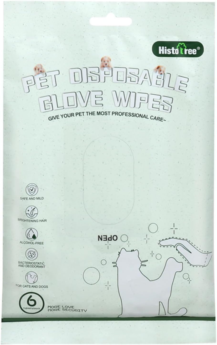 No-Rinse Pet Cleaning Gloves &ndash; Lick-Safe Grooming Wipes Gloves for Cats & Dogs &ndash; Soft Disposable Bath Mitts for Daily Fur Care &ndash; Fragrance-Free image number 2