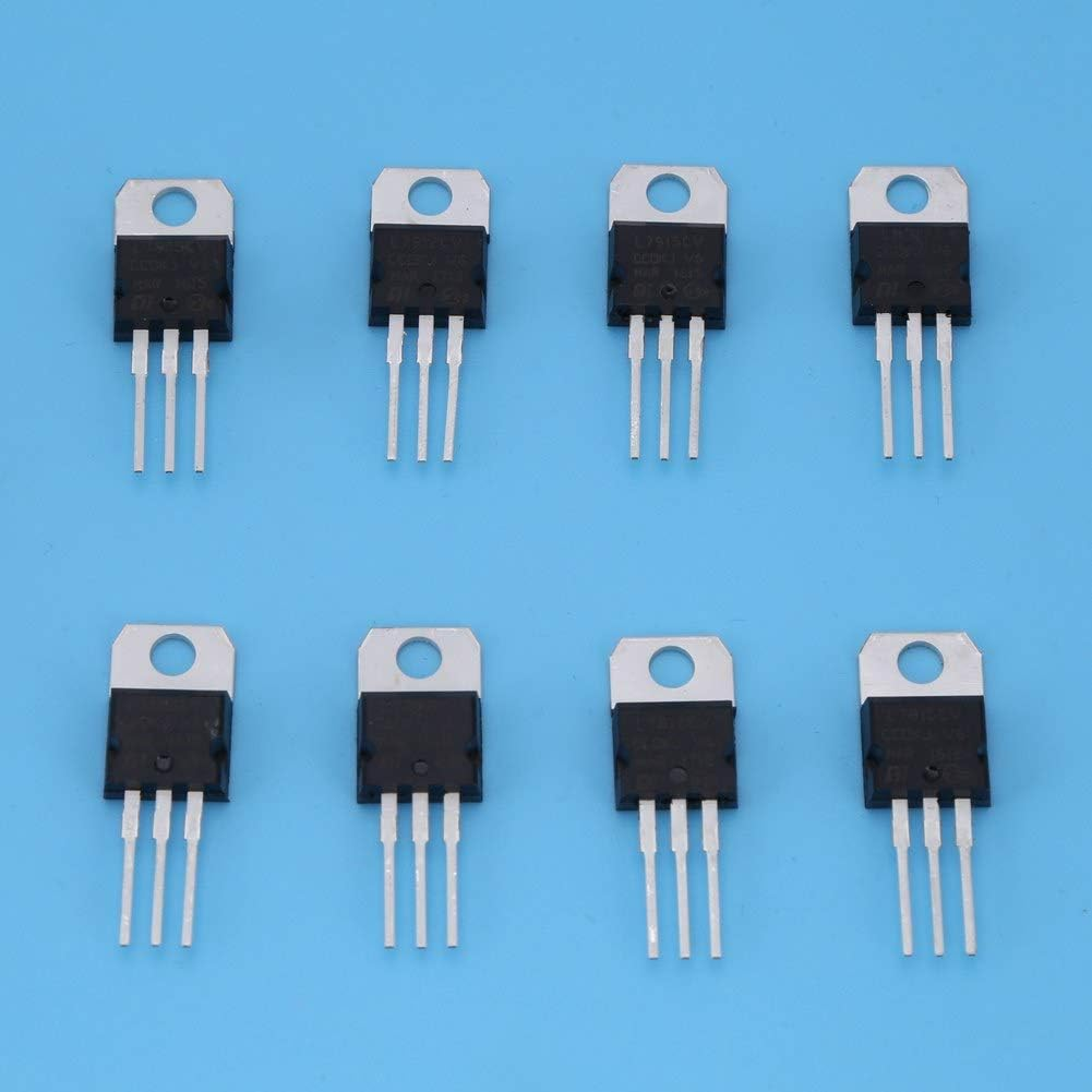 Voltage Regulator Transistor, Voltage Regulator Kit 40Pcs 8 Types Transistor Assortment Kit Set 7805 7809 7812 7815 7905 7912 7915 LM317 to 220 image number 3