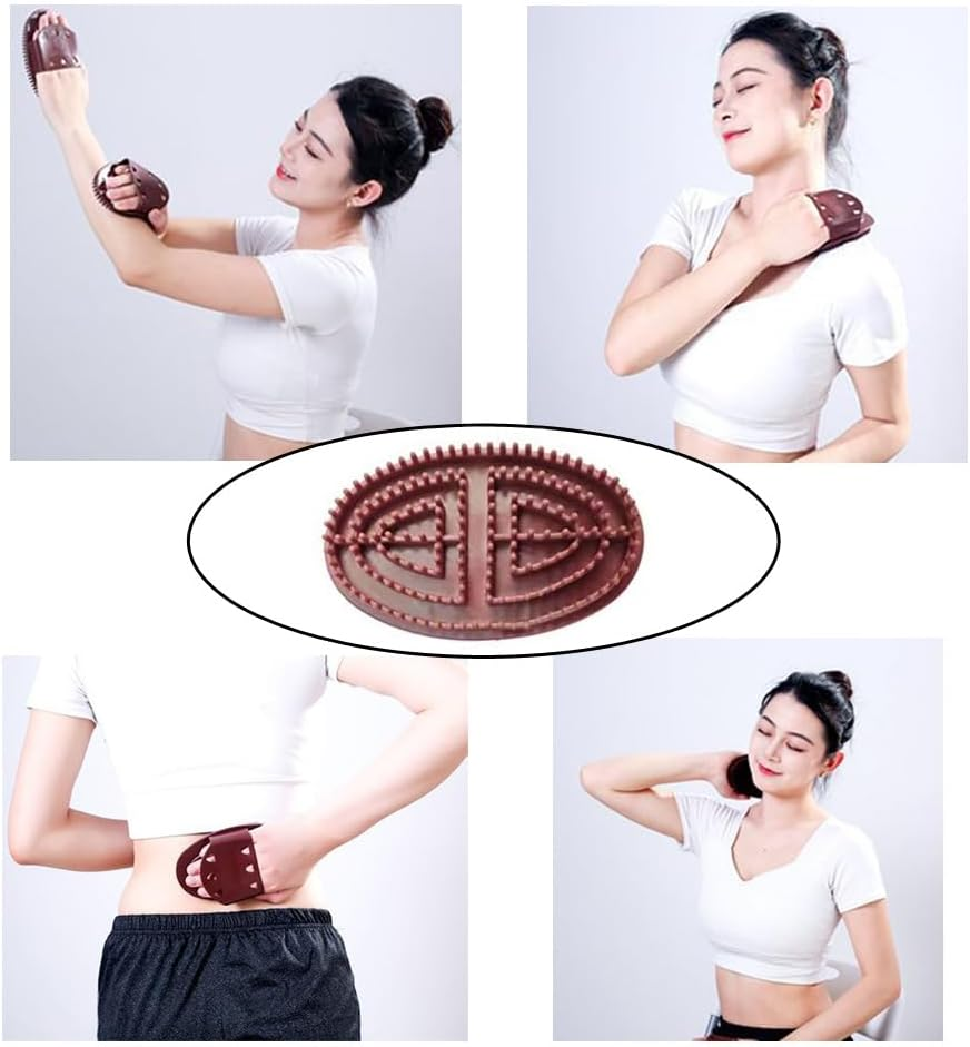 Deahea 2 Pack Meridian Massage Brush Massage Therapy Tool Anti-Cellulite Meridian Massager Comb Meridians Brushes Scrubber for Cellulite Remover Oil Lymphatic Drainage Massage Oil Body Shaping