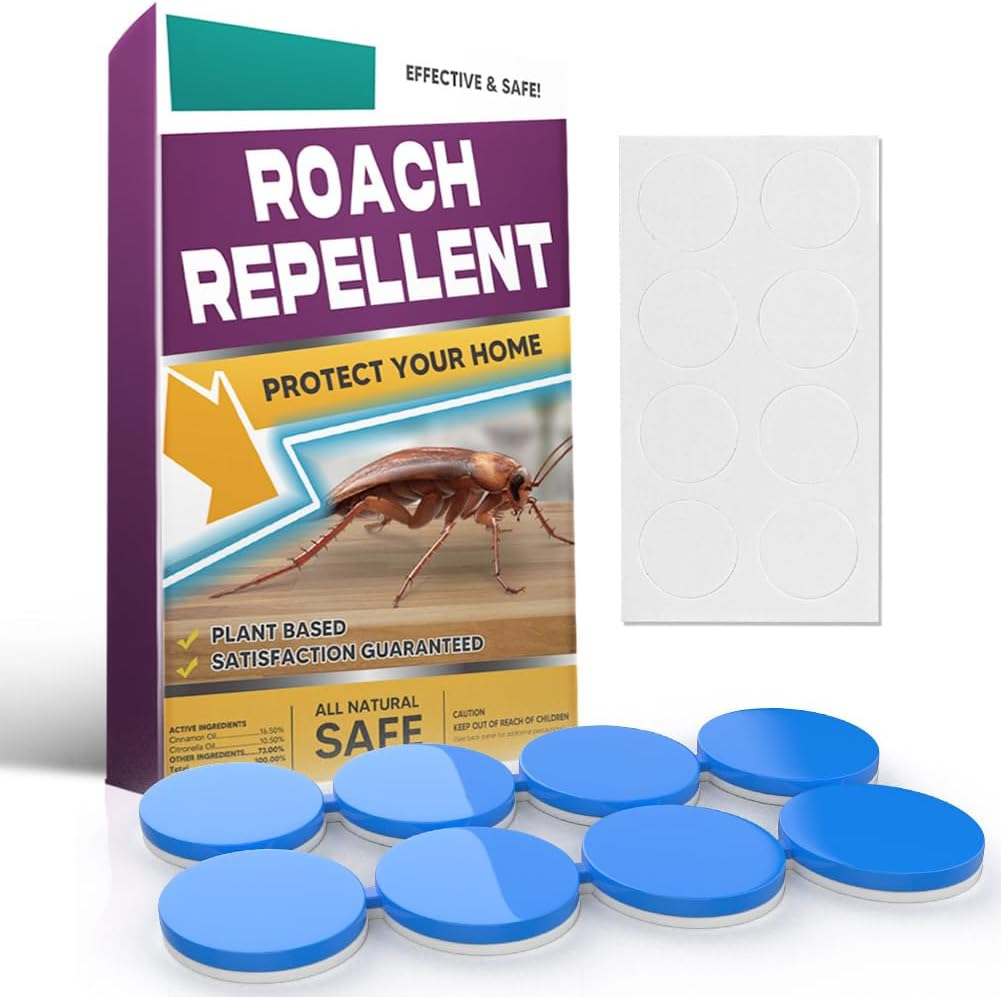 Roach Repellent Indoor Pet Safe, Cockroach Repellent Indoor, Natural Cockroach Repellent for Home, Get Rid of Roaches, Effectively Keep Roaches Away, Roach Control for Indoor - 8 Count image number 2