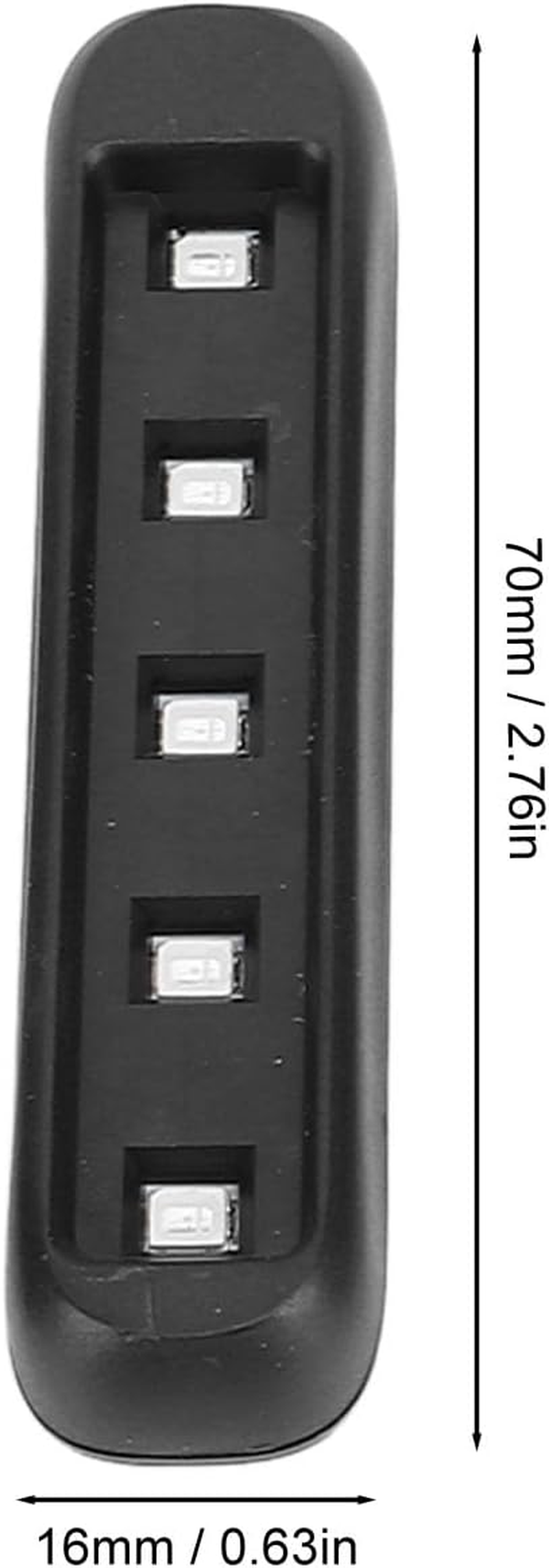 Marhynchus Curing Mini Lamp Cute Convenient Design 5 LED Beads for Nail Art for Daily Use Material: Plastic Portable Lightweight (Black Rectangle) image number 3