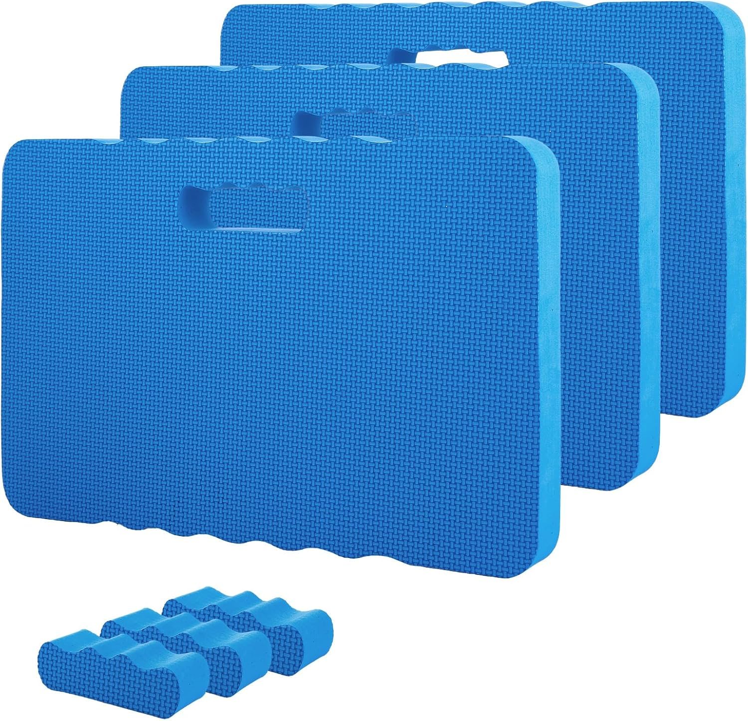 APACALI Pack of 3 Knee Cushions Garden Blue, 43 X 28 X 4 Cm Thick Garden Knee Cushion, Water-Repellent Knee Pad Garden, Knee Cushion, Multi-Purpose Cushion for Work, Yoga, Gardening, Baby Bath image number 4