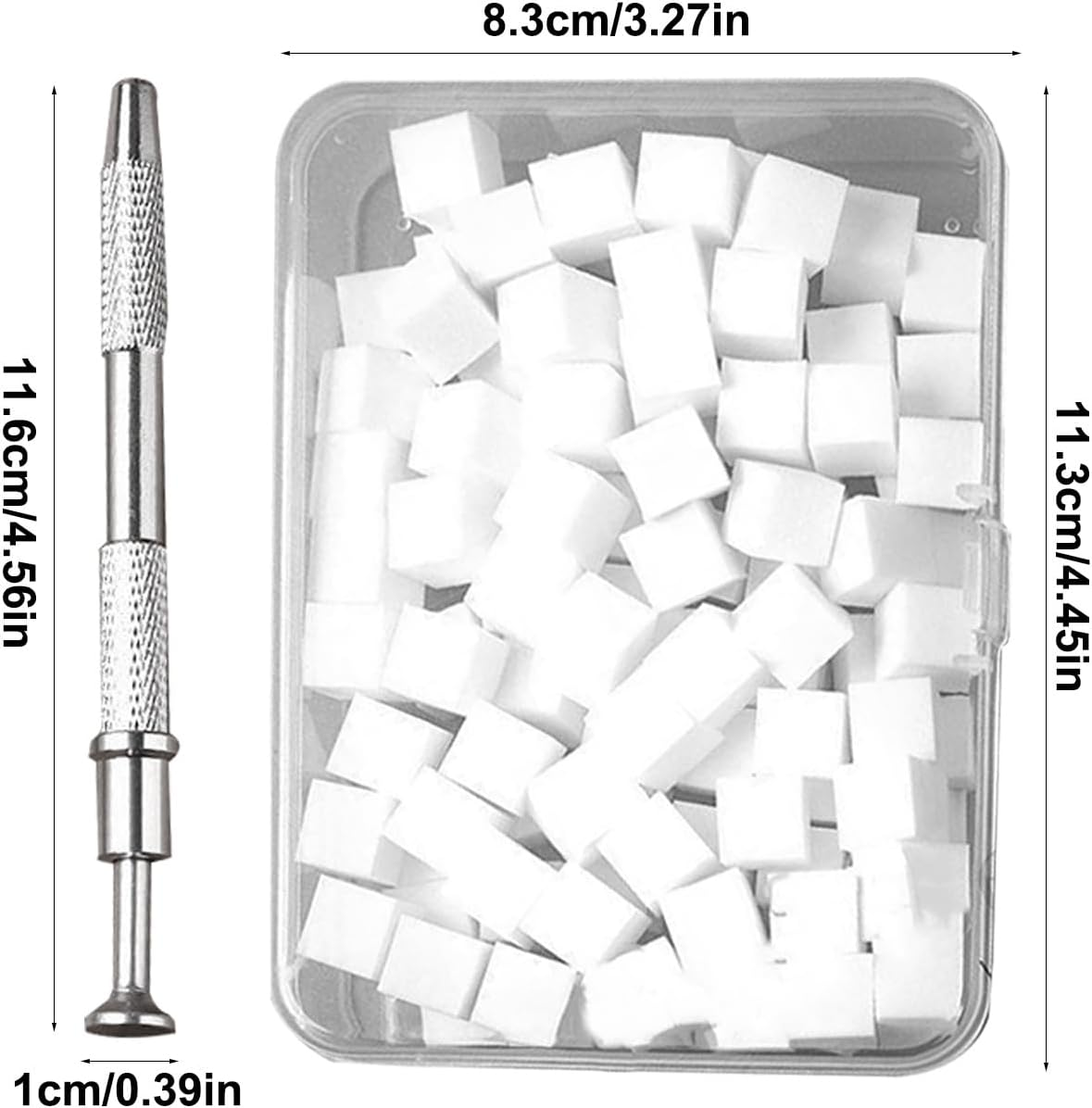 100PCS Nail Sponges for Ombres with Metal Grabber, Soft Nail Painting Sponge Brush Tools for Ombres Design image number 3