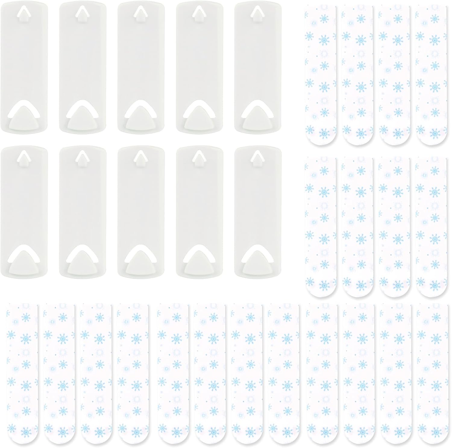 30 Pcs Large Universal Frame Hanger - 10 Heavy Duty Picture Hangers with 20 Removable Adhesive Strips, No Nails Wall Hooks for Damage-Free Hanging, Ideal for Posters, Paintings & Photos, Easy to Use