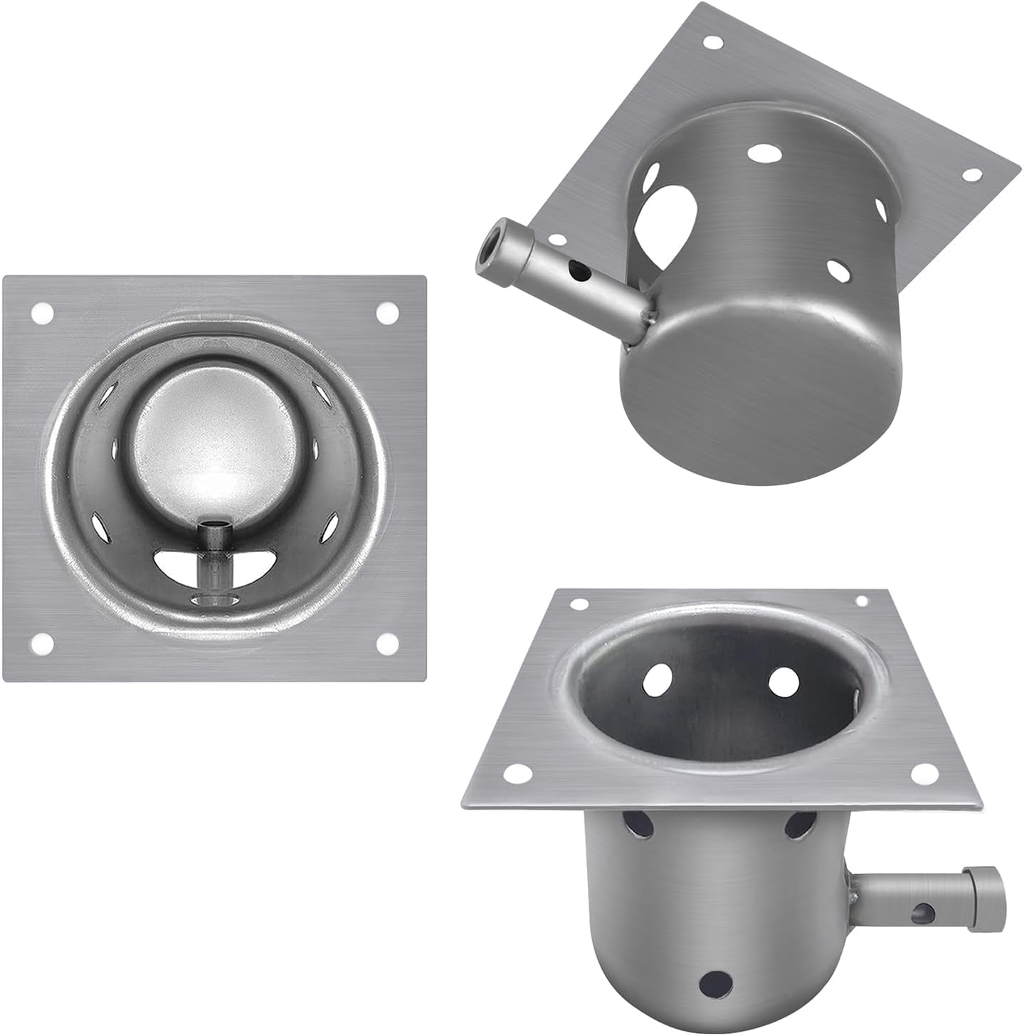 Replacement 7 Holes Firepot and AC Hot Rod Combo Kit for Traeger Pellet Grill & Smoker, Burn Pot Assembly Parts for Pit Boss, Camp Chef, Z-Grills (KIT0396, 74254)