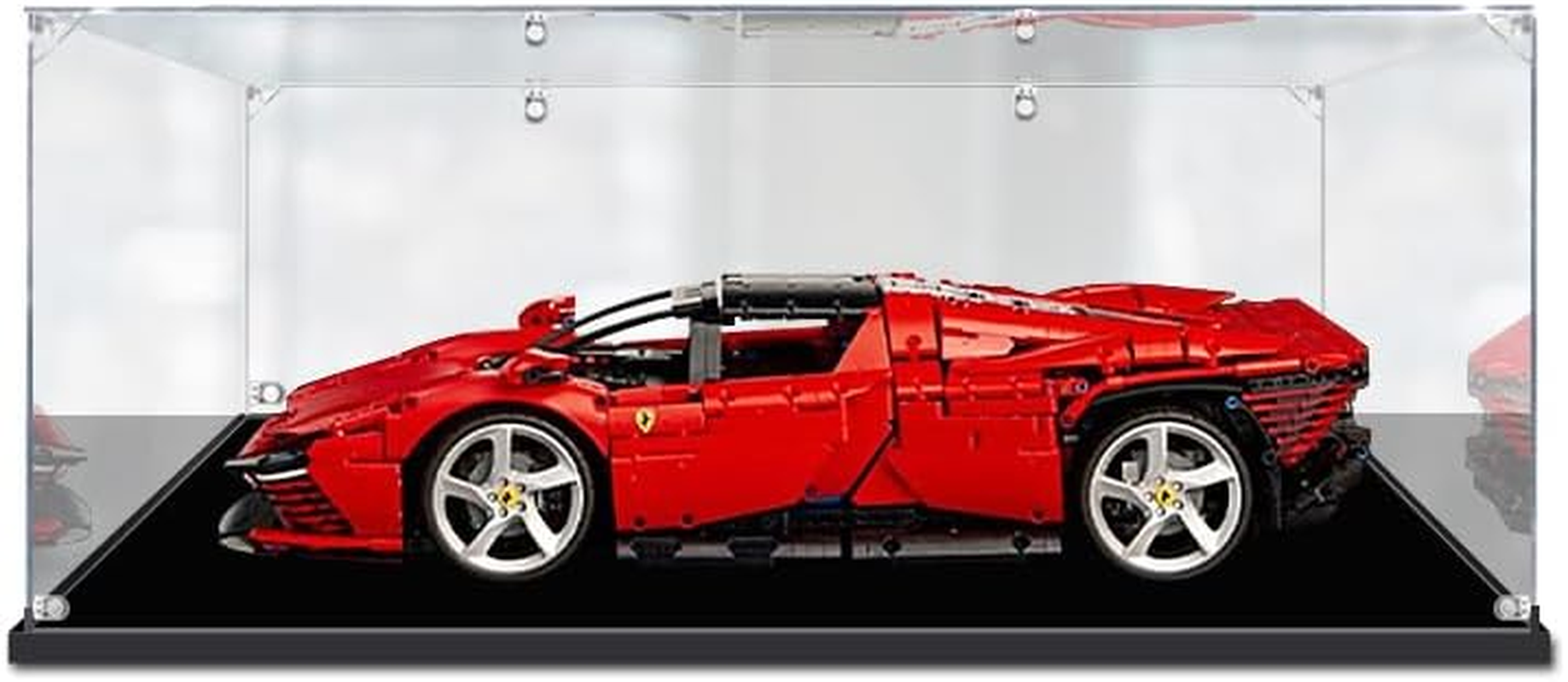 Acrylic Display Case for  Technic 42115 Lamborghini Si&aacute;n FKP 37, 42143 Ferrari Daytona SP3, 42083 Bugatti Chiron, 42096 Porsche 911 RSR, 42056 42156 Dustproof Protection Clear Showcase image number 6