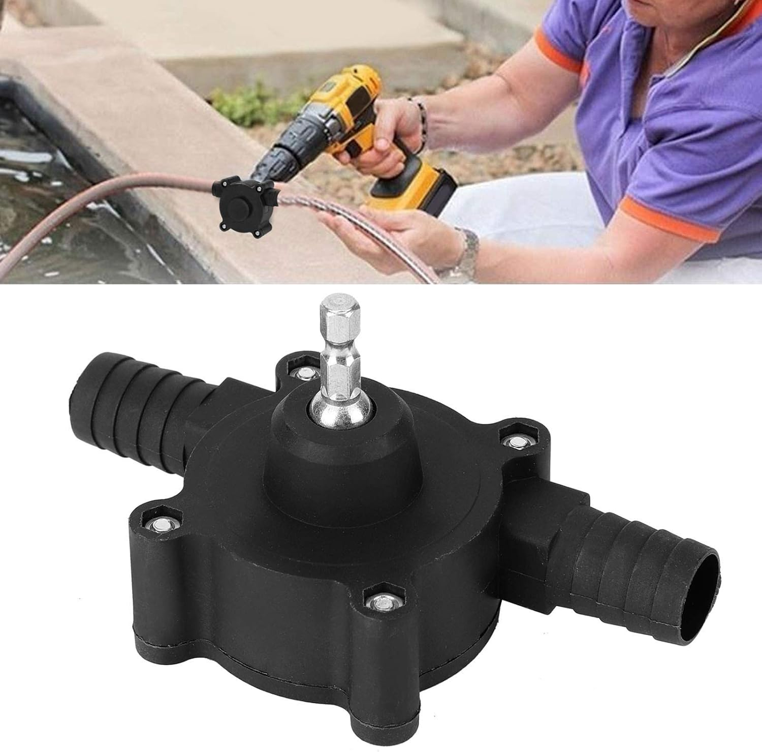 Mini Water Pump, Self Priming Electric Drill Pumps, Household Small Pump for Oil Fluid Transfer Garden Tools image number 4