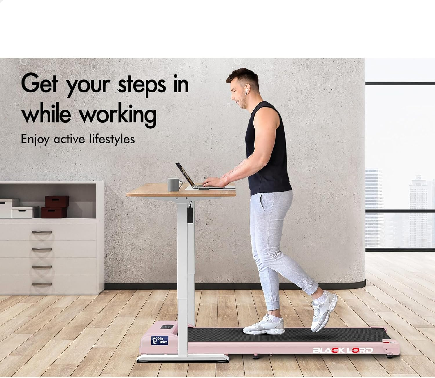 BLACK LORD Treadmill Electric Running Machine Workout Exercise 2.2/2.4/3.0/3.2/3.5/4.0/5.2HP Fitness Equipment Walking Jogging Trainer for Home Gym Office Commercial Series image number 2