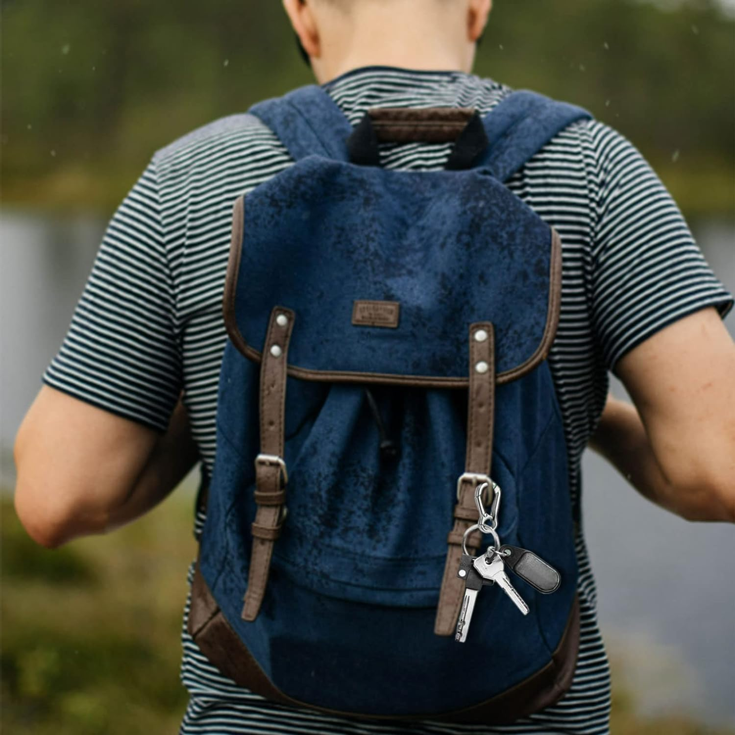 12 PCS Keychain Clip, Ring, and Carabiner Set - Metal Holder Organizer for Car Keys - for Men and Women image number 3