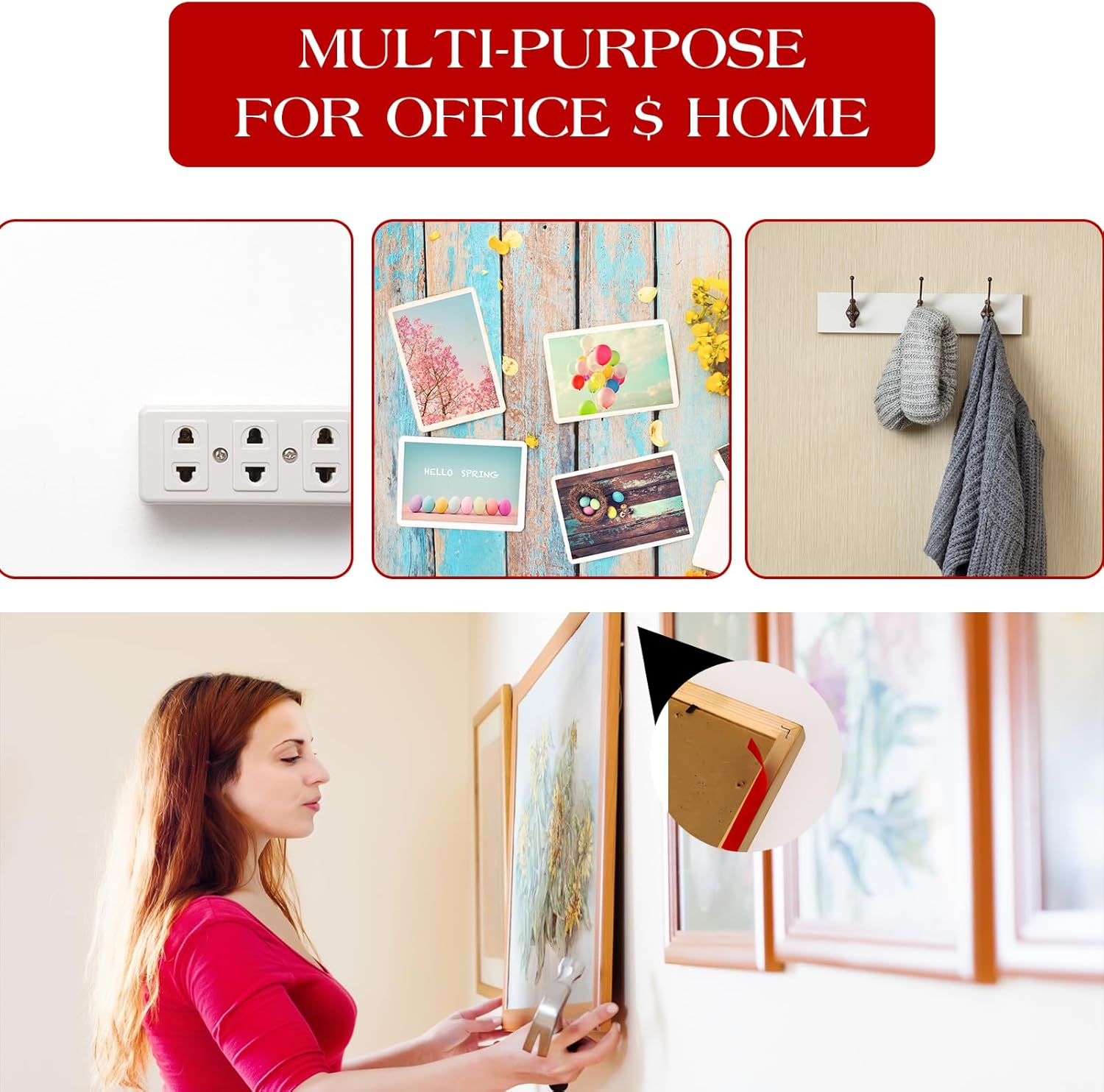 100Pieces Transparent Nail Display Stand Holder with 9.8Ft Double Sided Tape Nail Boxes Packaging for Press on Nail Art Acrylic Fake Nail Tips Display Stand with Removable Mounting Tape for Nail Salon image number 3