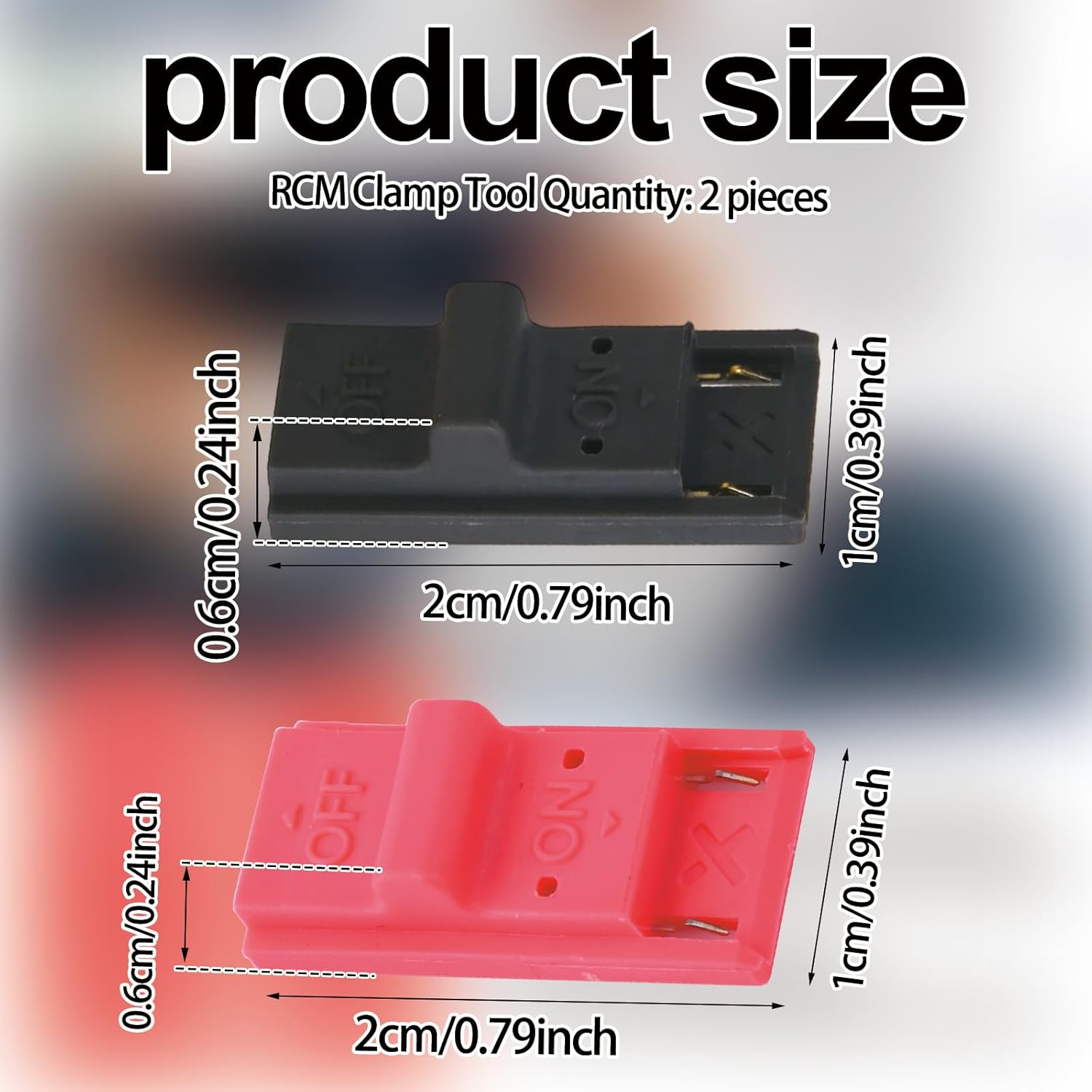 2Pcs RCM Jig Tool for Switch Console, Durable Plastic RCM Loader Clips Short Circuit Tool for Modding & Recovery Mode (Red, Black) image number 1