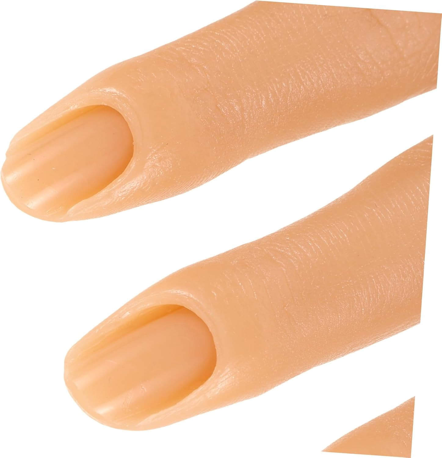 Healeved Silicone Nail Practice Finger Model Flexible Joints 1 Piece Dark Color for Nail Art Training and Display - Light Brown image number 3