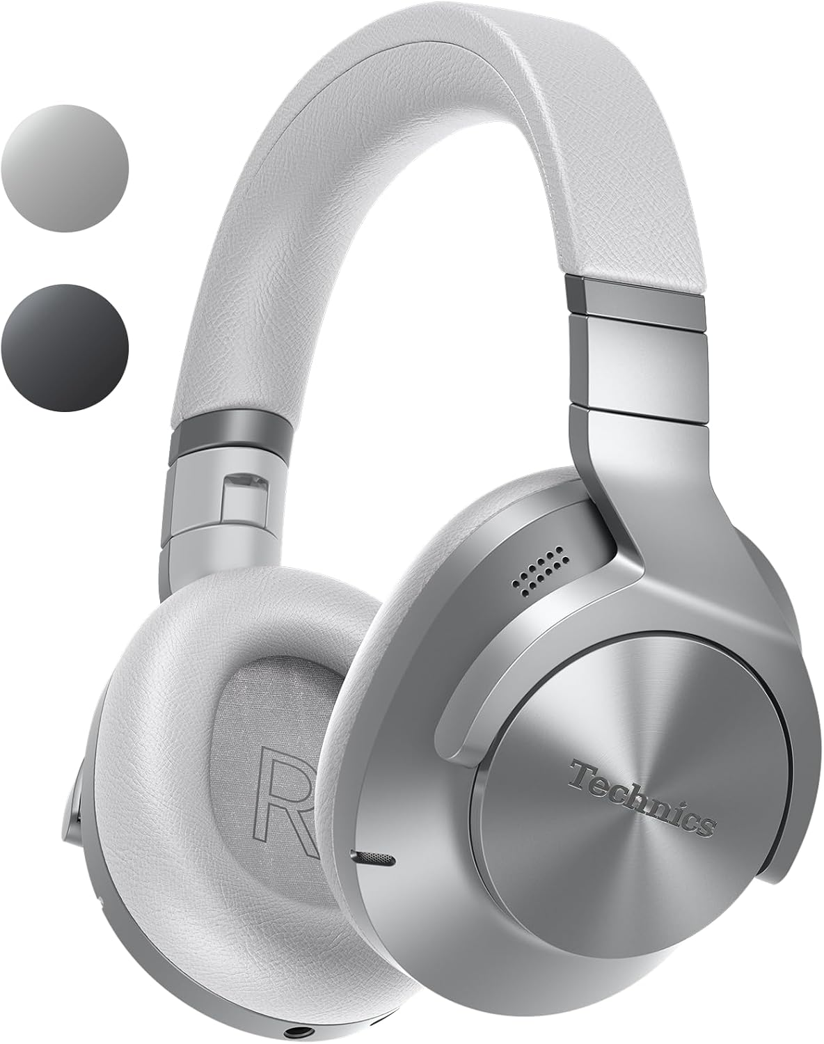 Technics Premium Noise Cancelling, Multi-Point Wireless Bluetooth Headphones with up to 50 Hours Play Back and Mic, Silver (EAH-A800E-S)