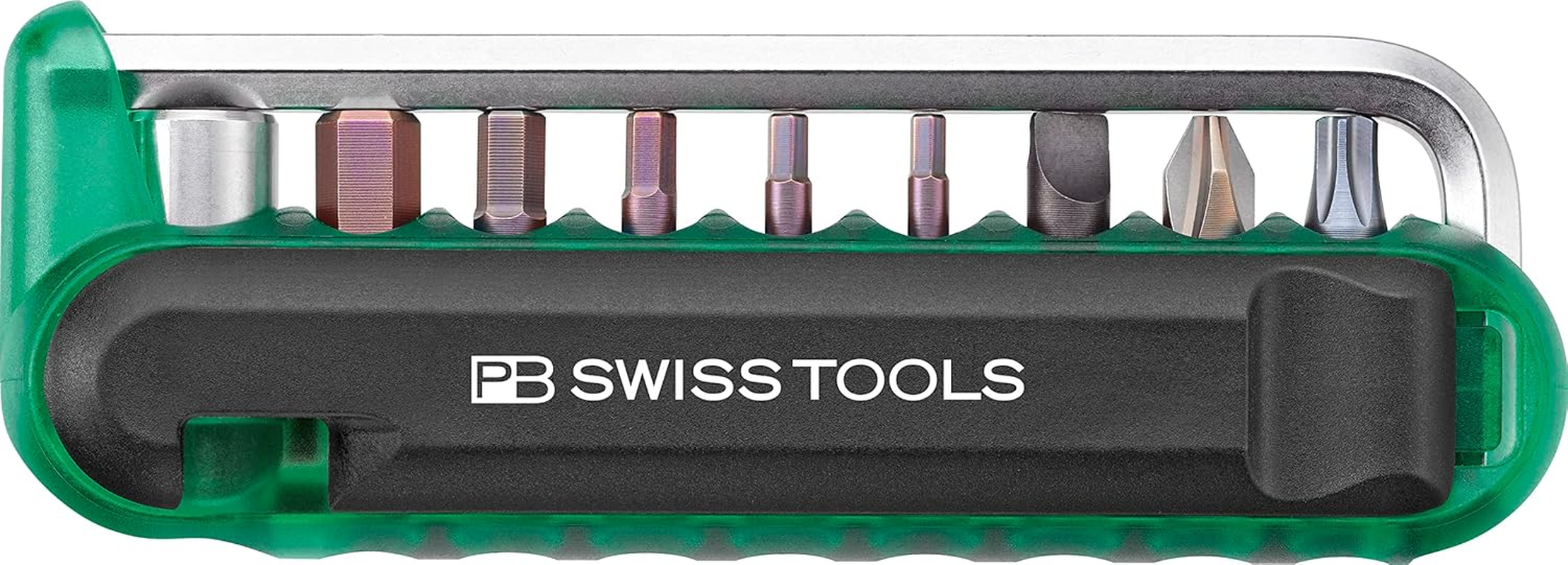 PB Swiss 9 Screwdriving Tool and Two Tire Levers in Skin Pack, Green image number 1