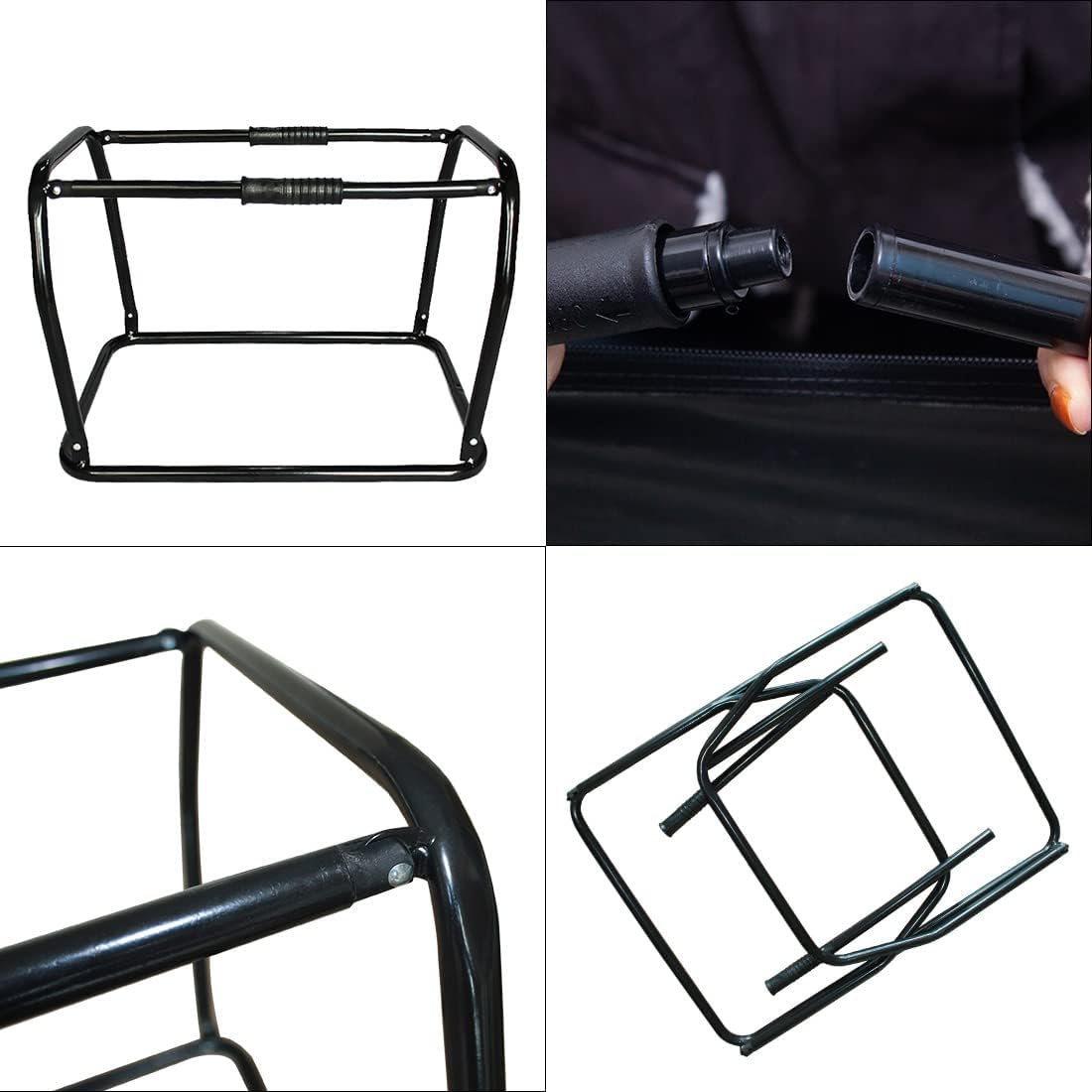 Ondoing Foldable Dog Crate, Portable Pet Outdoor Carrier, Car Travel Cage, Kennel with Mat, Transport Cage, Folding Dog Crate for Traveling, Multifunctional, Heavy Duty, Khaki, 50X34X34Cm image number 6