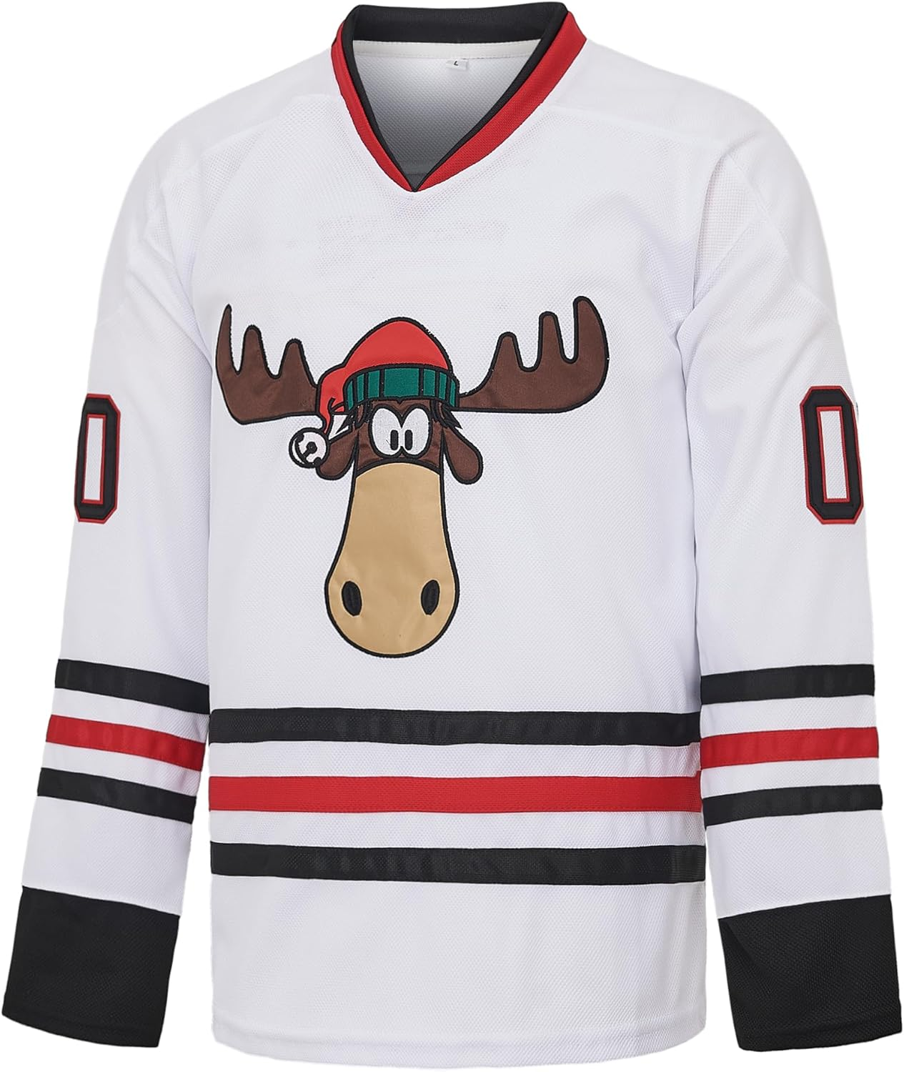 Kekambas #00 Clark Griswold X-Mas Christmas Vacation Mens Movie Hockey Jersey White Stitched