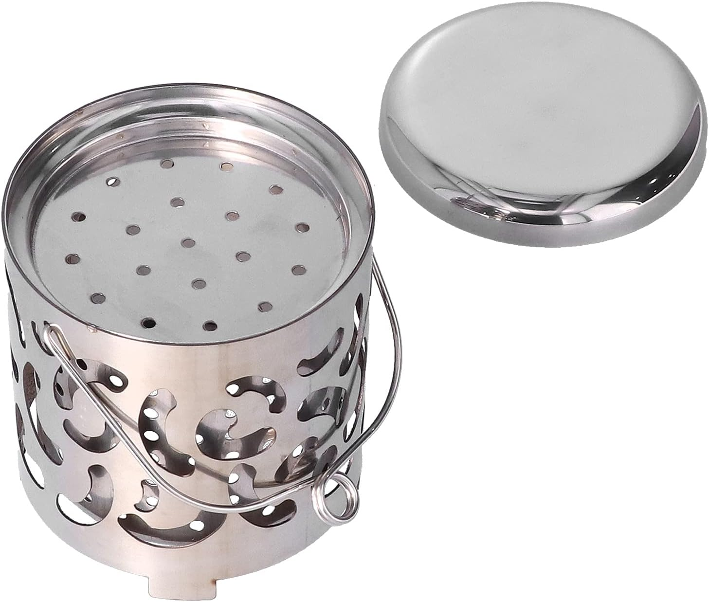 Camping Heater Cover Camping Heater Stainless Steel Mini Outdoor Heater Camping Heater Portable Camping Stove Portable Camping Stove for Picnic Hiking Outdoor Heaters image number 1