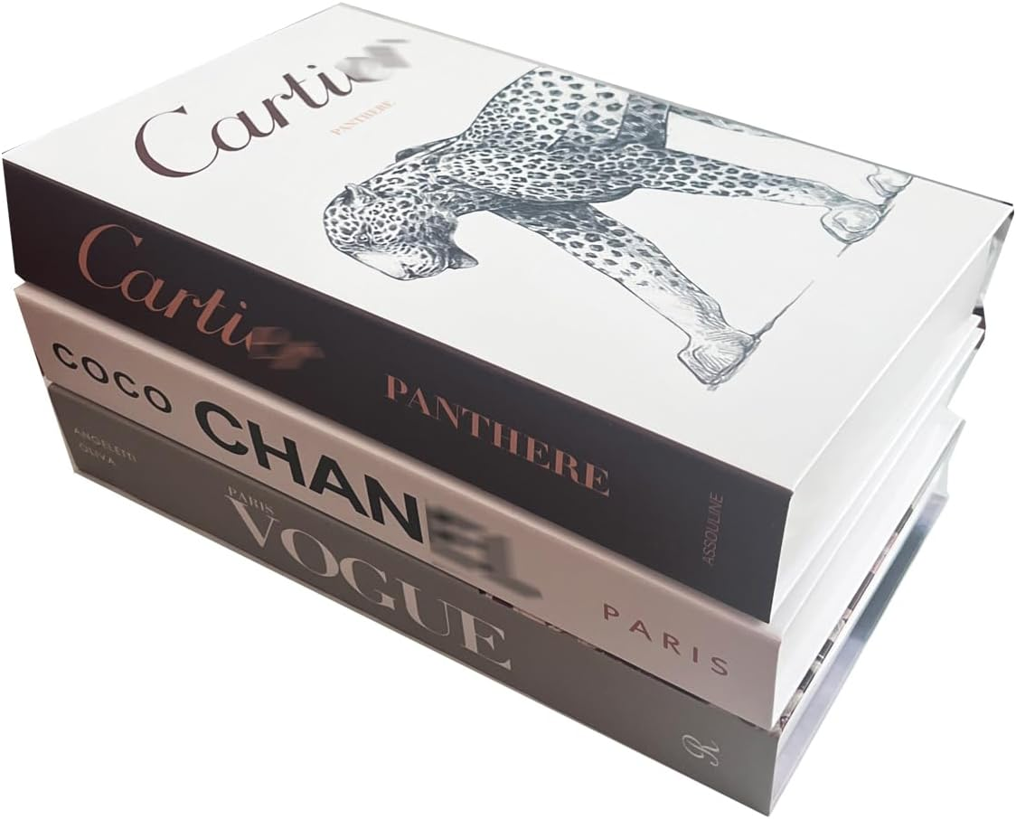 3PCS Large Decorative Faux Books, Home Decor Coffee Table Fake Book for Decoration, Bookshelf Aesthetic Book Set, Living Room Preppy Stylish Modern Decor image number 2