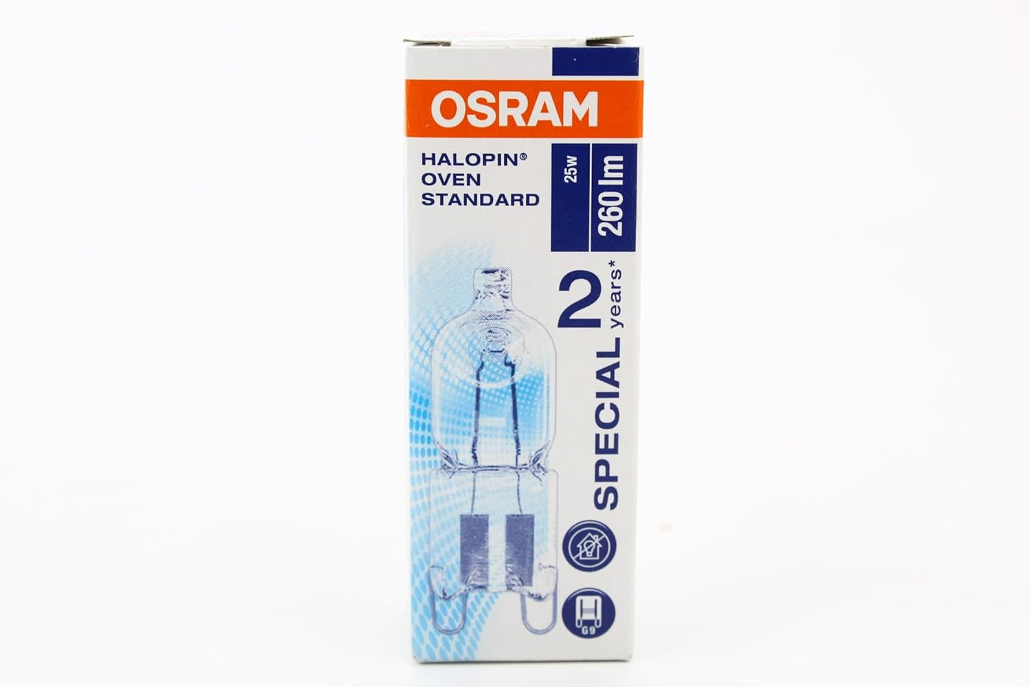Osram Oven Halopin 66725 25 Watt Oven Lamp G9 230 V Clear | Can Be Used over 200 Degrees | 2700 Kelvin Warm White image number 1