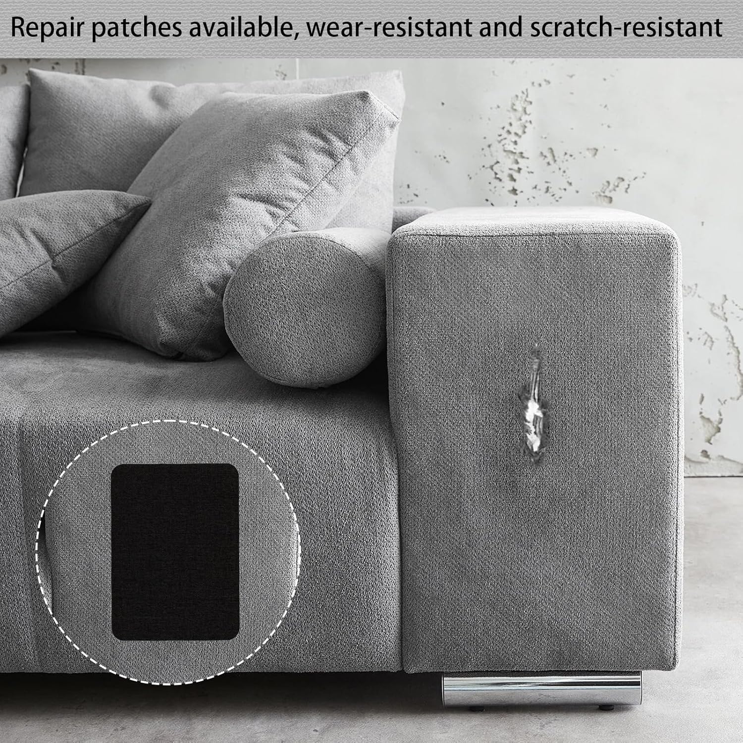 3Pcs Leather Repair Patch Flax Self Adhesive Leather Repair Patches Black Car Seat Repair Kit Fabric Tents Furniture Sofa Repair Patch Leathers Glue for Sofa Patches Tape 20X28Cm image number 1