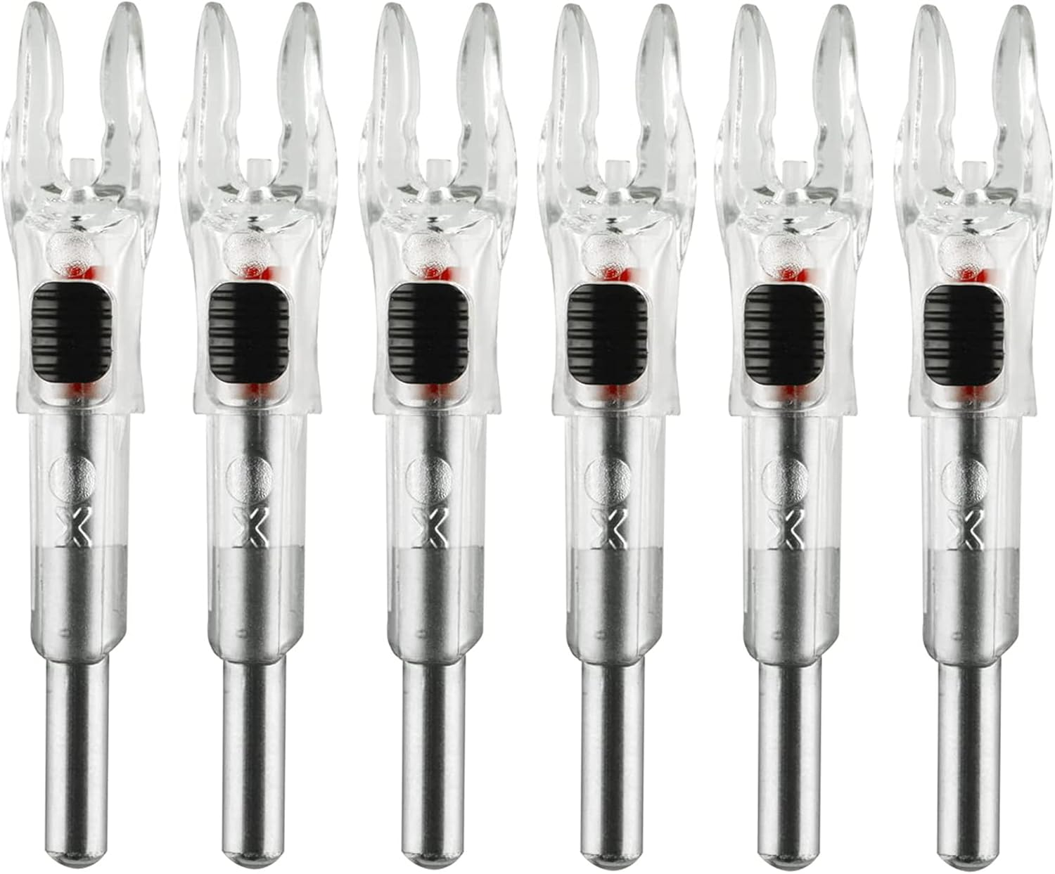 6PCS X Lighted Nocks for Arrows with .204 .233 .244 .246 inside Diameter with H, S, GT Bushings High-Visibility DEEPOWER LED Arrow Nocks, On/Off Switch Included - Blue image number 5