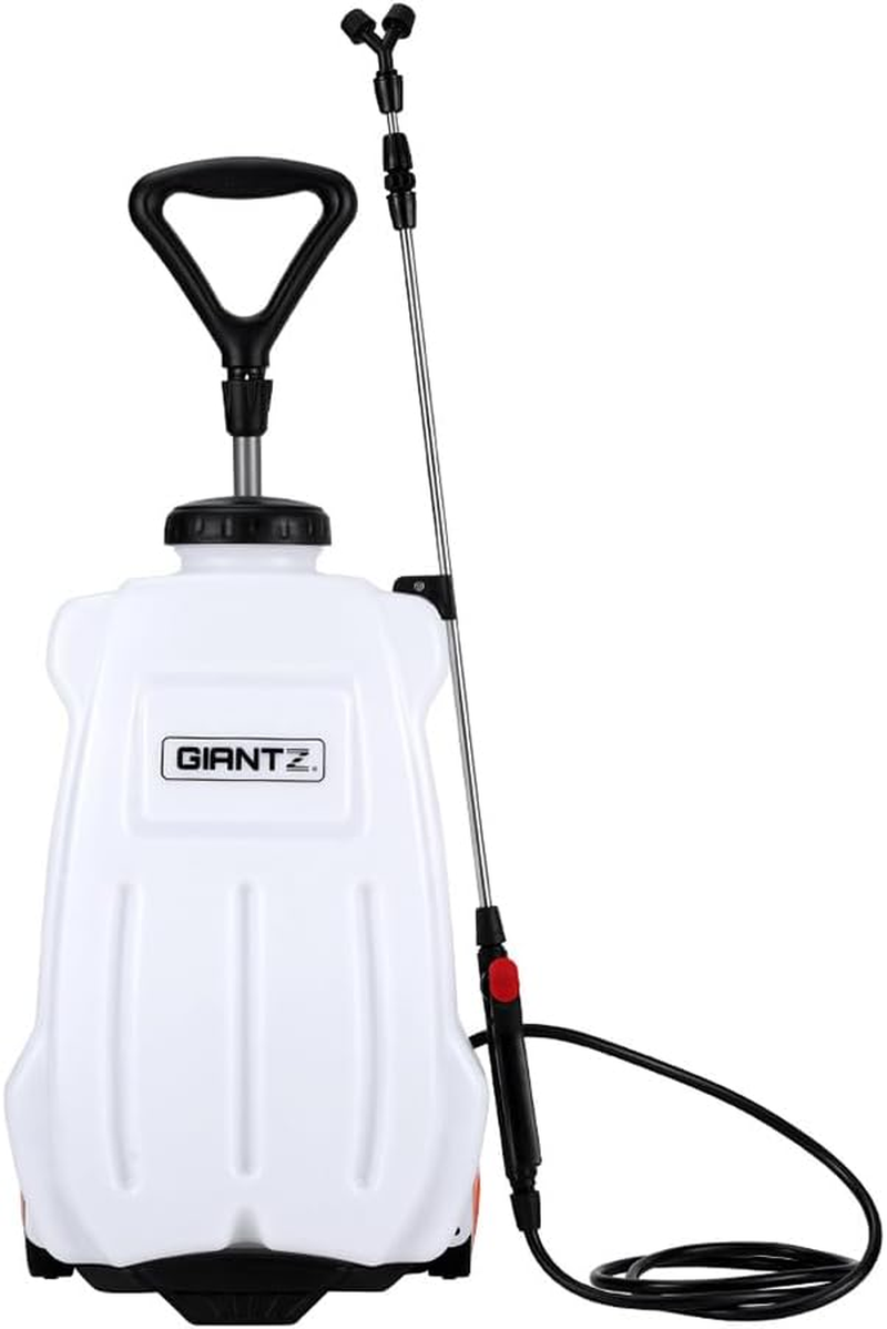 Giantz Weed Sprayer 20L Garden Weeds Killer Spot Sprayers Pump Pressure Lawn Plants Mist Boom Spray Tank, Farm Agricultural Equipment, Knapsack Backpack 4 Nozzles White image number 4