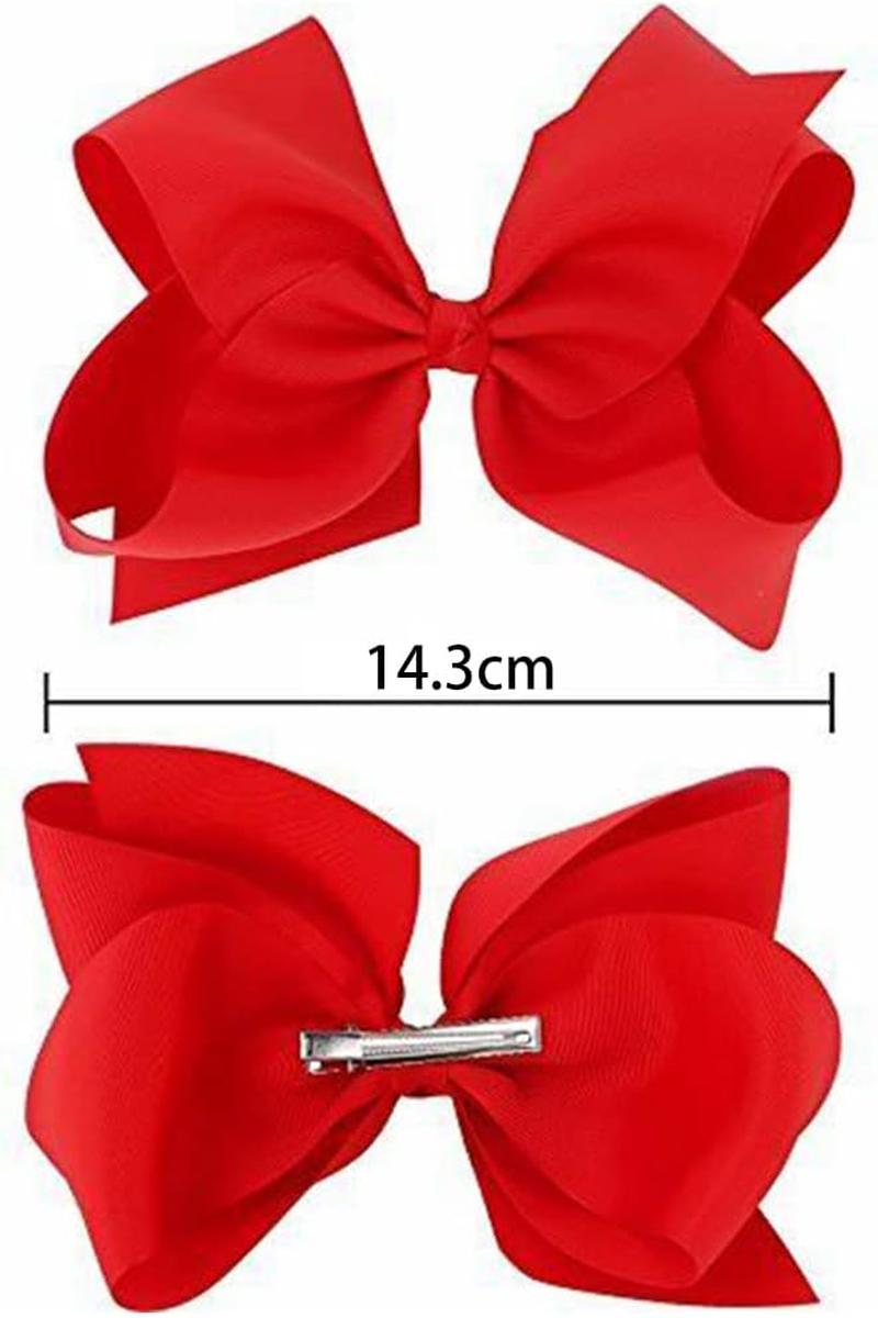 6" Hair Bow Clip Jojo Style Girls Teens Kids Toddler Large School Party AU Lake Blue - Green image number 4