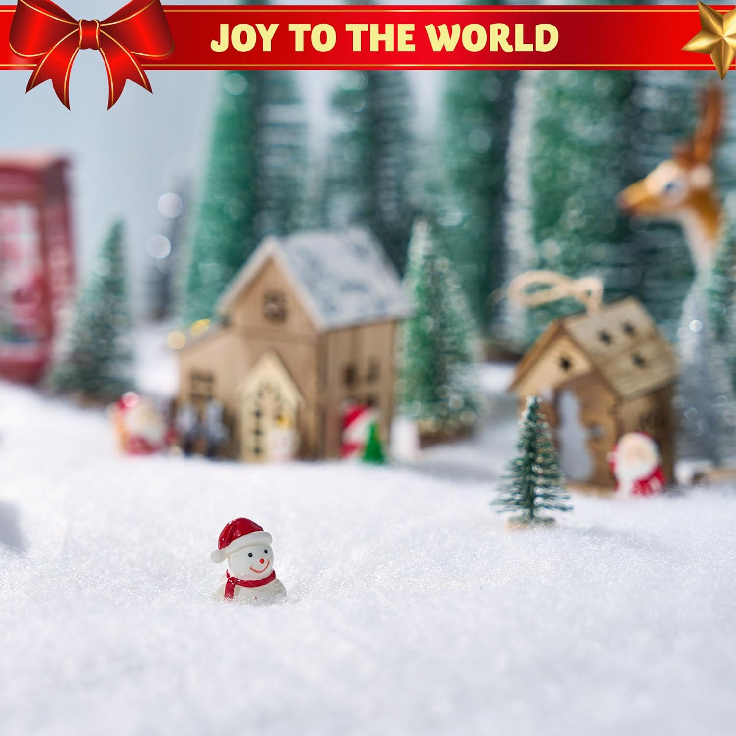 JOYIN Christmas Snow Blanket Roll (15In X 10Ft), 1 Pcs for Decoration, Village Displays, under the Tree - Thick White Soft Fake Snow Cover for Holiday Decor and Winter Displays image number 4