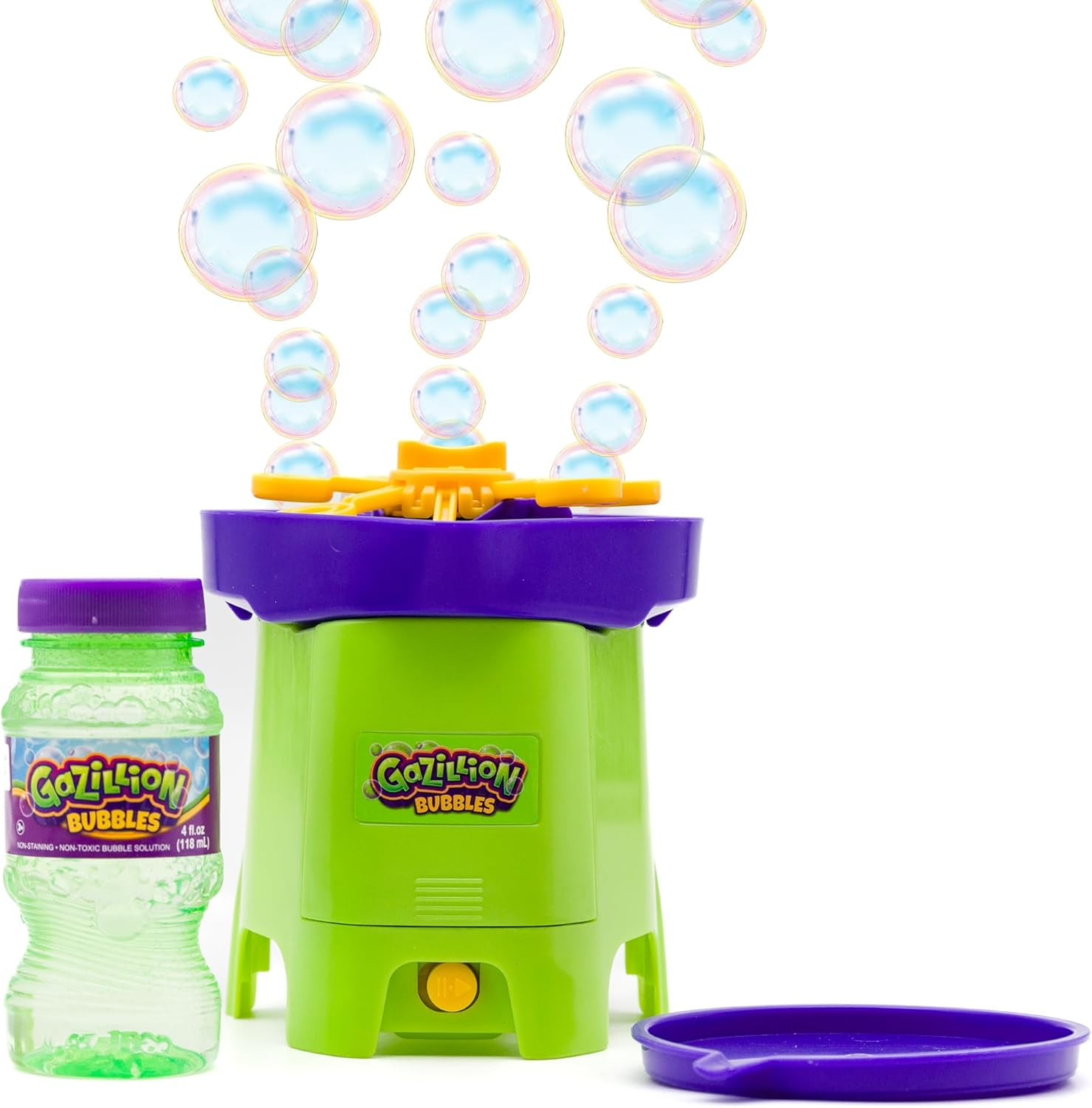 Gazillion Bubbles Tiny Typhoon, Compact Bubble Machine, Powerful Bubble Blower for Maximum Fun, Easy to Clean & Portable, Includes 4 Oz Gazillion Bubble Non-Toxic Solution image number 4