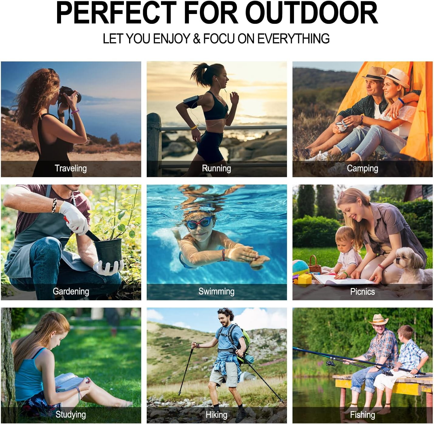 Mosquito Repellent Bracelets 24 Pack, PU Leather Mosquito Repellent Bands, DEET Free Mosquito Wristbands Safe for Adults and Kids Indoor Outdoor Camping Swimming Fishing Traveling image number 3