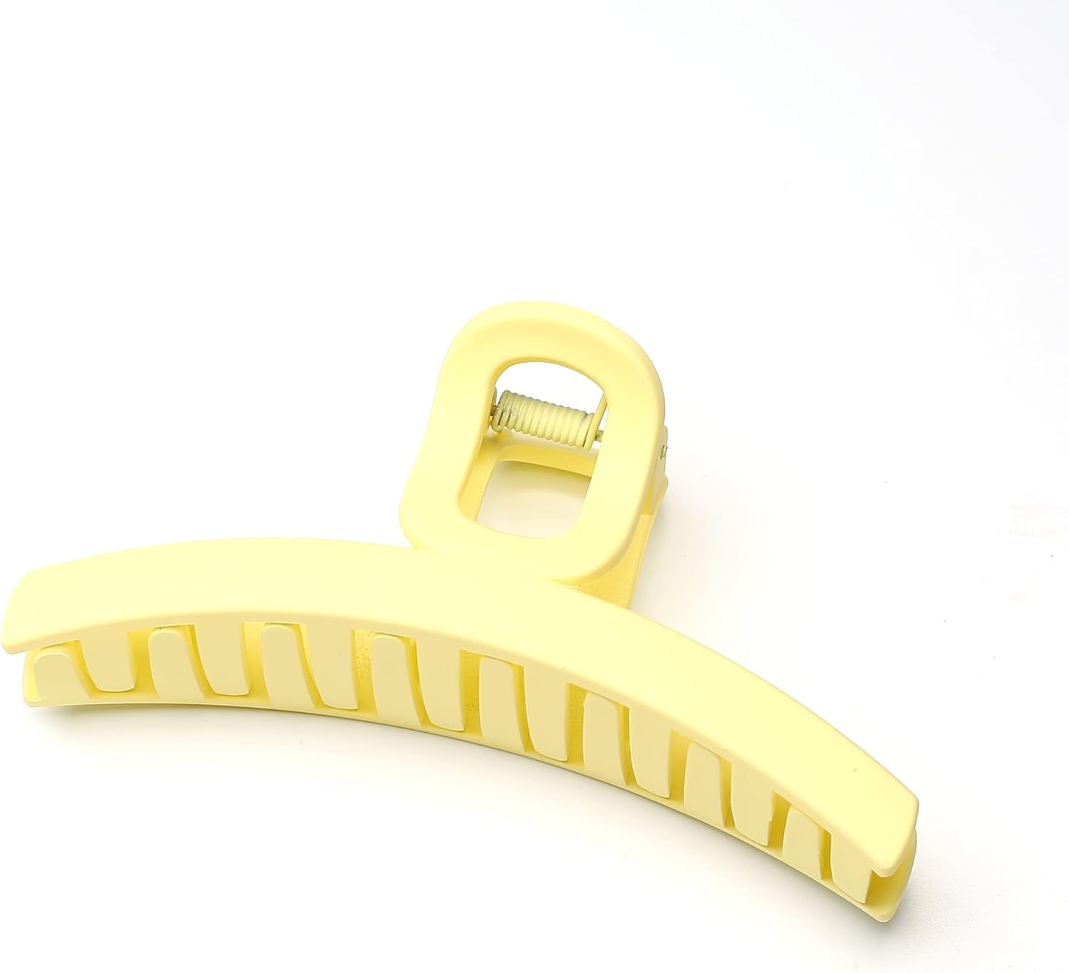 Large Matte Cross Hair Clip Beautiful Women'S Hair Clip Headpiece Elegant Hair Accessory (Yellow)