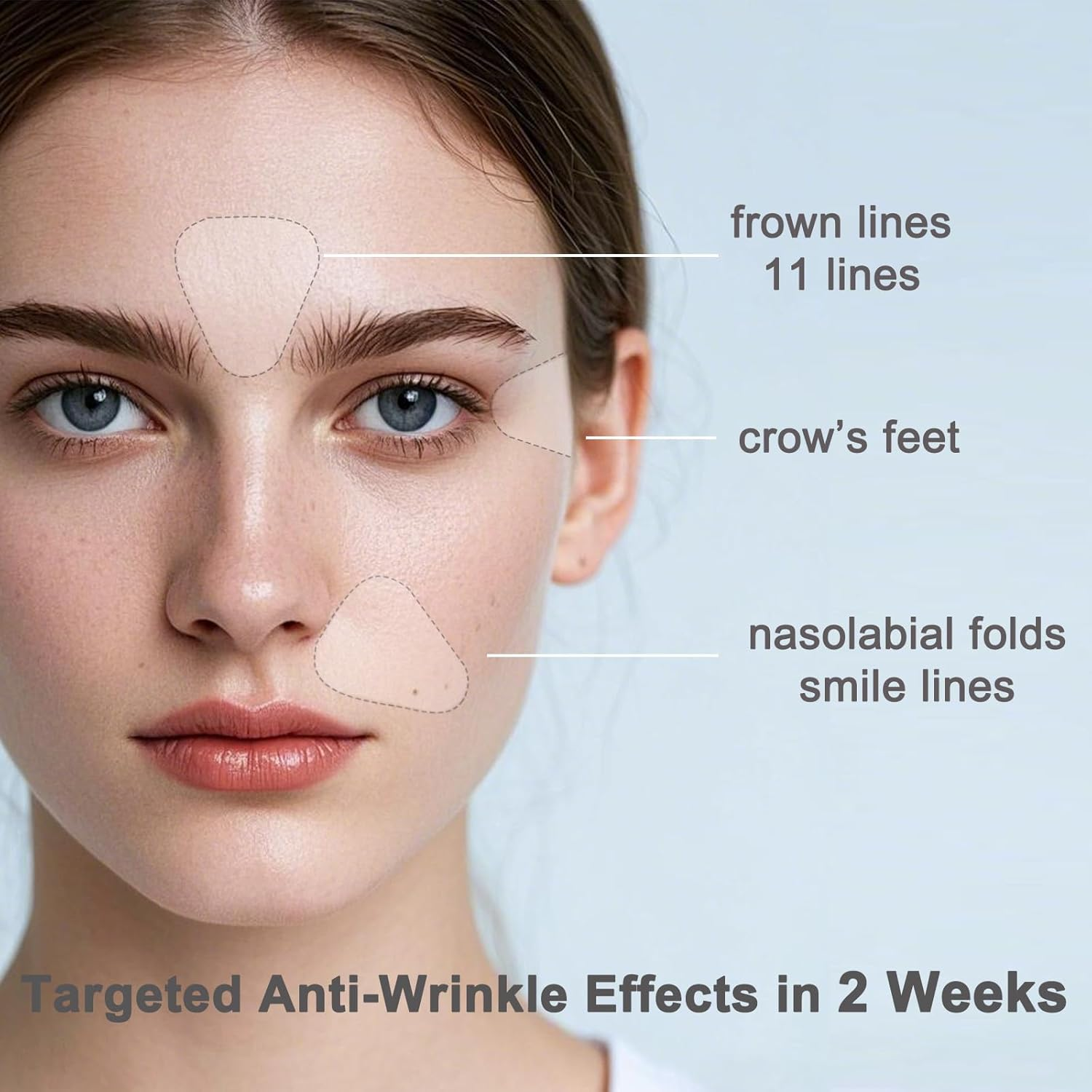 Wrinkle Patches - 144 PCS Forehead Wrinkle Patches, Face Tape for Smoothing 11'S, Eye, Mouth, Fine Lines - Forehead & between Eyes Overnight Use (Clear)