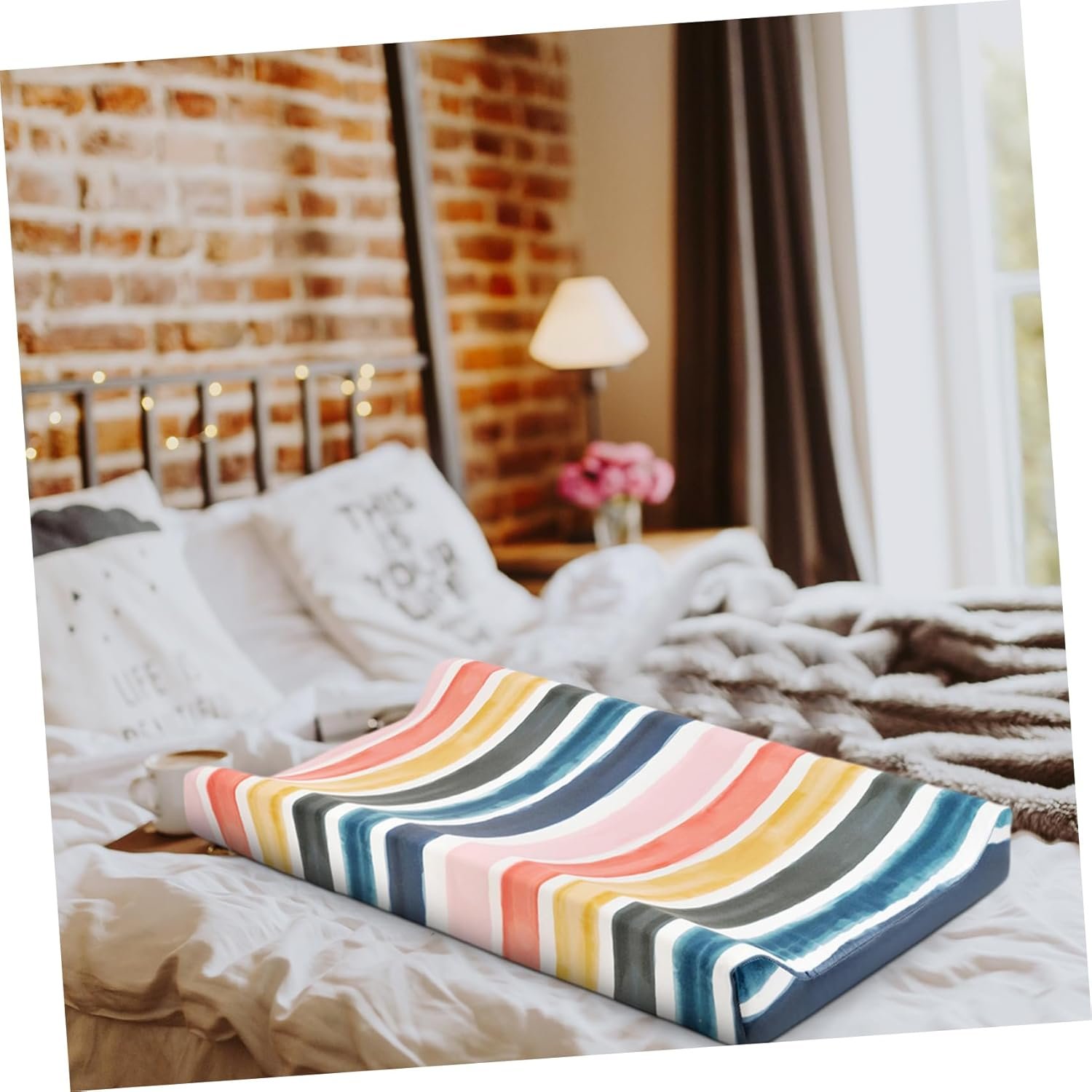 Abaodam Washable Baby Changing Pad Cover Removable Elastic Design for Newborns, Reusable Diaper Changing Pad Sheet Suitable for Nursery and Travel image number 3