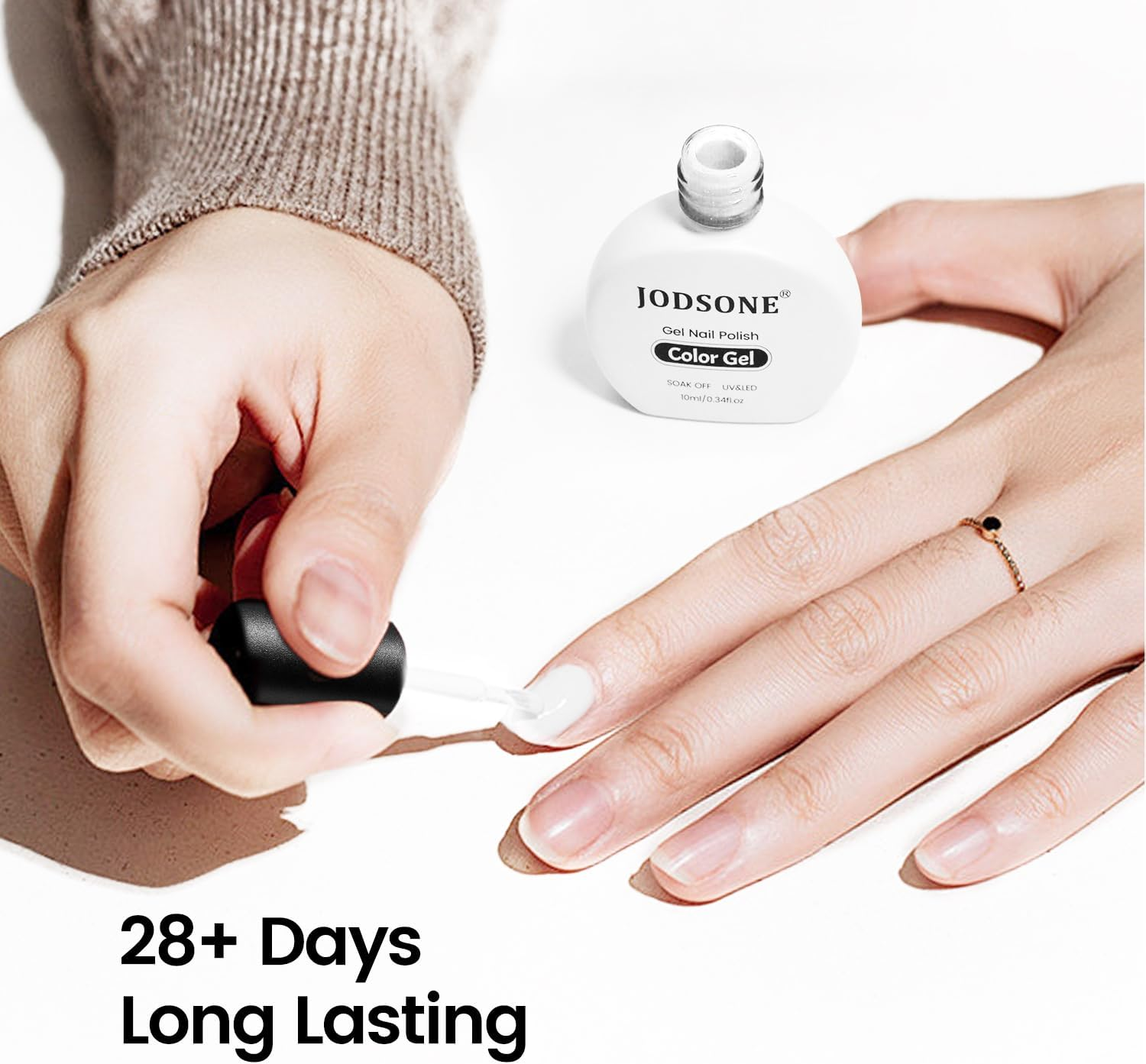 JODSONE 10Ml Gel Nail Polish White Gel Polish White Nail Polish Soak off Led Gel Polish Nail Art Manicure Salon Diy at Home - 1Bl-10Ml-1 image number 6