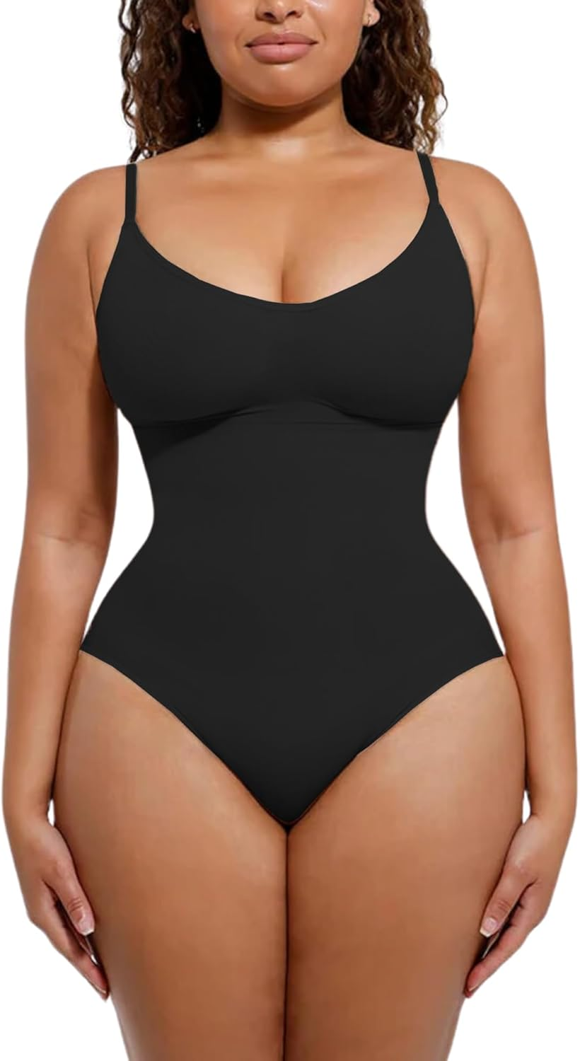 Seamless Bodyshaper Bodysuit for Women - Full Body Shapewear Body Sculpting Suits Sleeveless round Neck