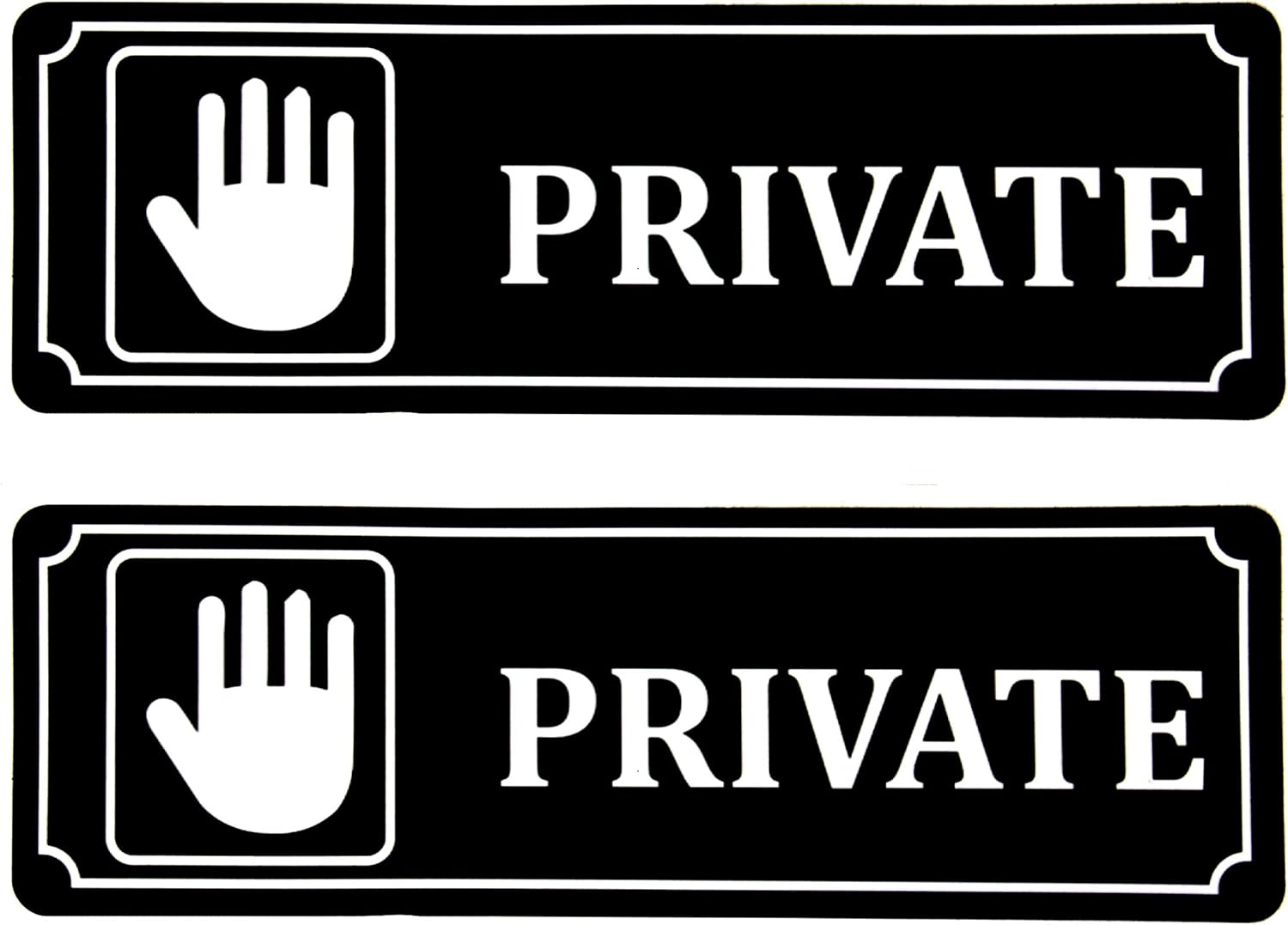 Esplanade Private Entry Restricted Sign Sticker Decal - Easy to Mount Weather Resistant Long Lasting Ink Size (9" X 3") image number 1