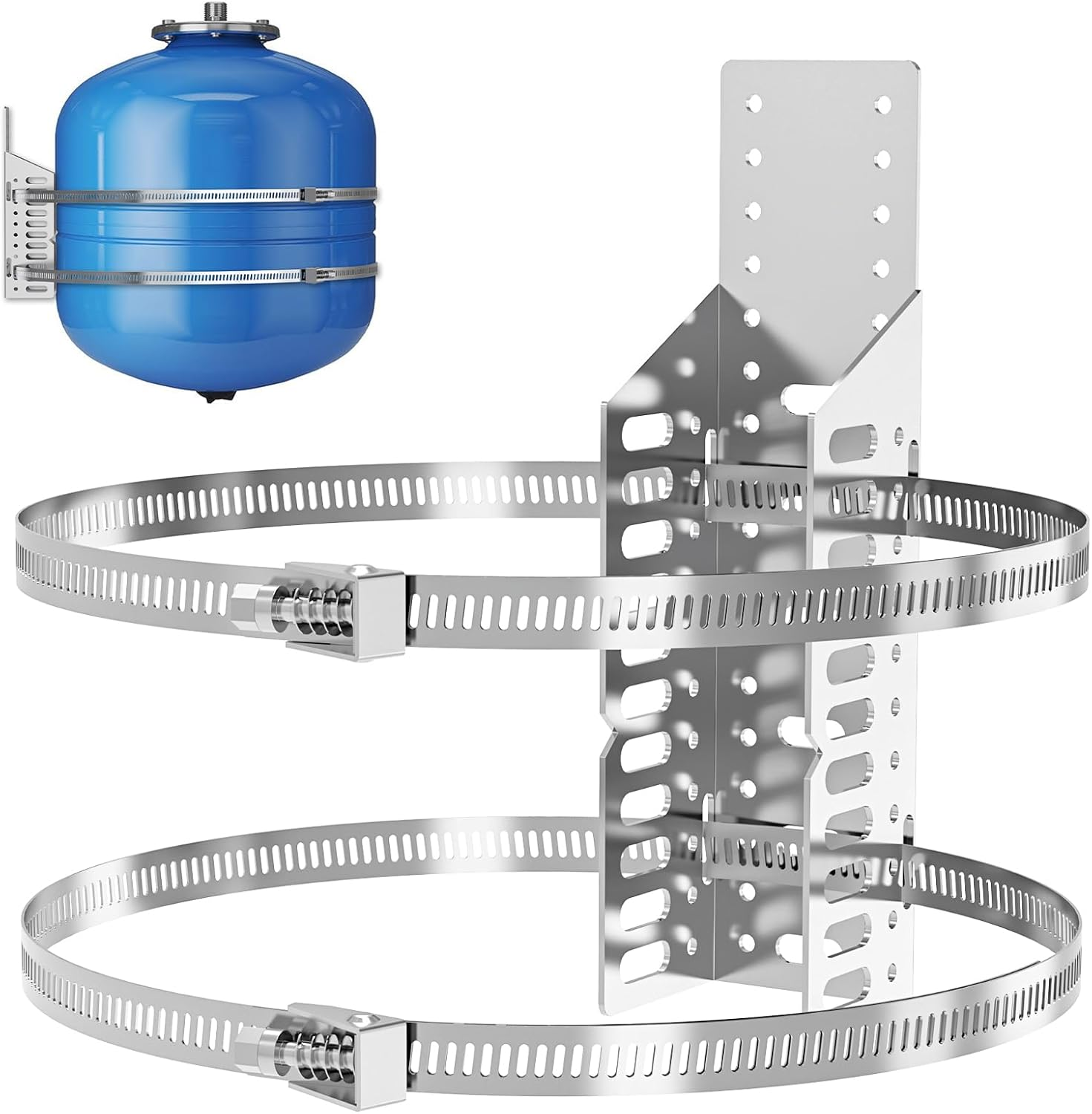 Expansion Tank Mounting Bracket for Hot Water Heater,Thermal Expansion Tank Holder with 2 Earthquake Straps,Support 5-Gallon Hot Water Tanks up to 13 Inches in Diameter-1 Set