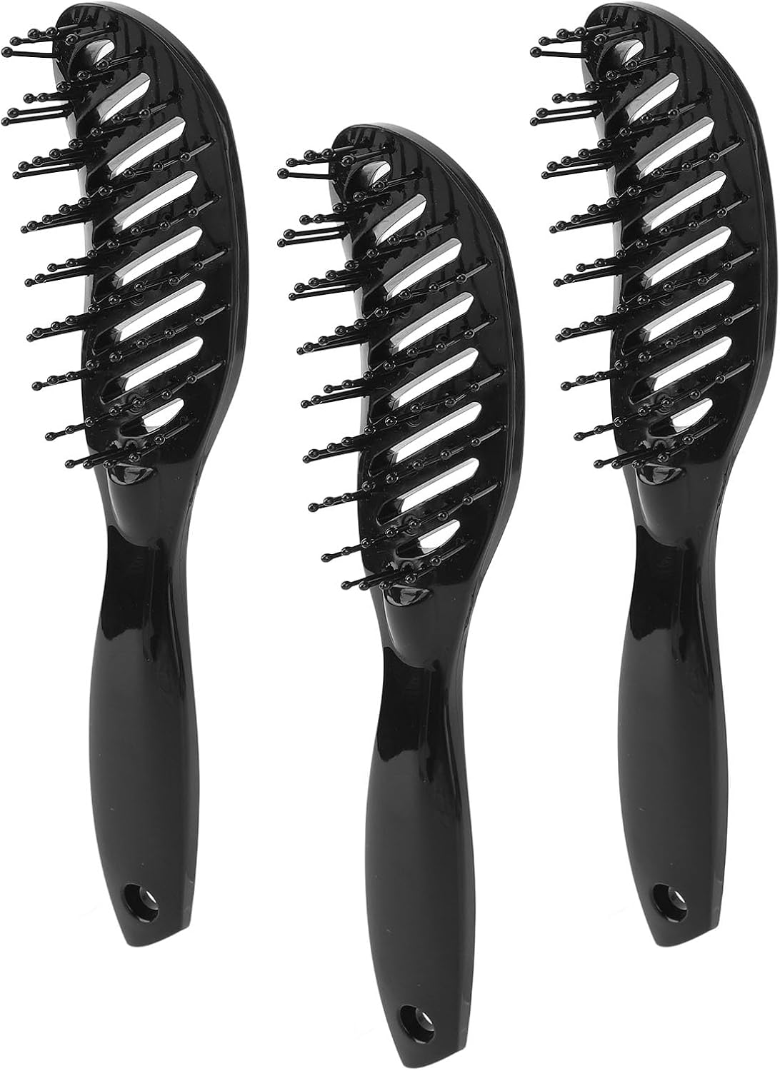 Detangling Hairbrush, 3 Pieces Men 9 Rows Hair Brush for Home image number 3