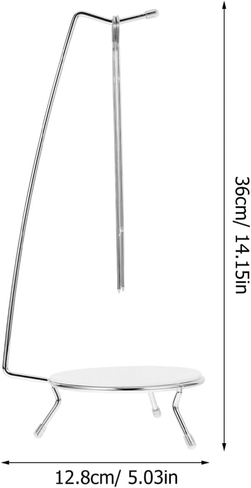 PRETYZOOM Kebabs Hanger Skewer Stand with 2 Skewers Skewer Holder Grill Vertical Stand Kebabs Skewer Barbecue Hanging Rack Brazilian BBQ Accessories image number 4