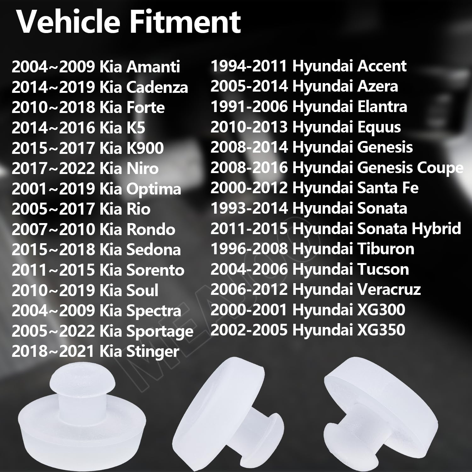 MEAJOO 2PCS Hyundai Kia Brake Pedal Stopper, Brake Pedal Stop Pad 32876-36000 Compatible with Kia Optima Sorento Sportage Soul, Hyundai Accent Elantra Sonata Veracruz 32876-25000 - 5 Pcs - 32876-36000 / B image number 5