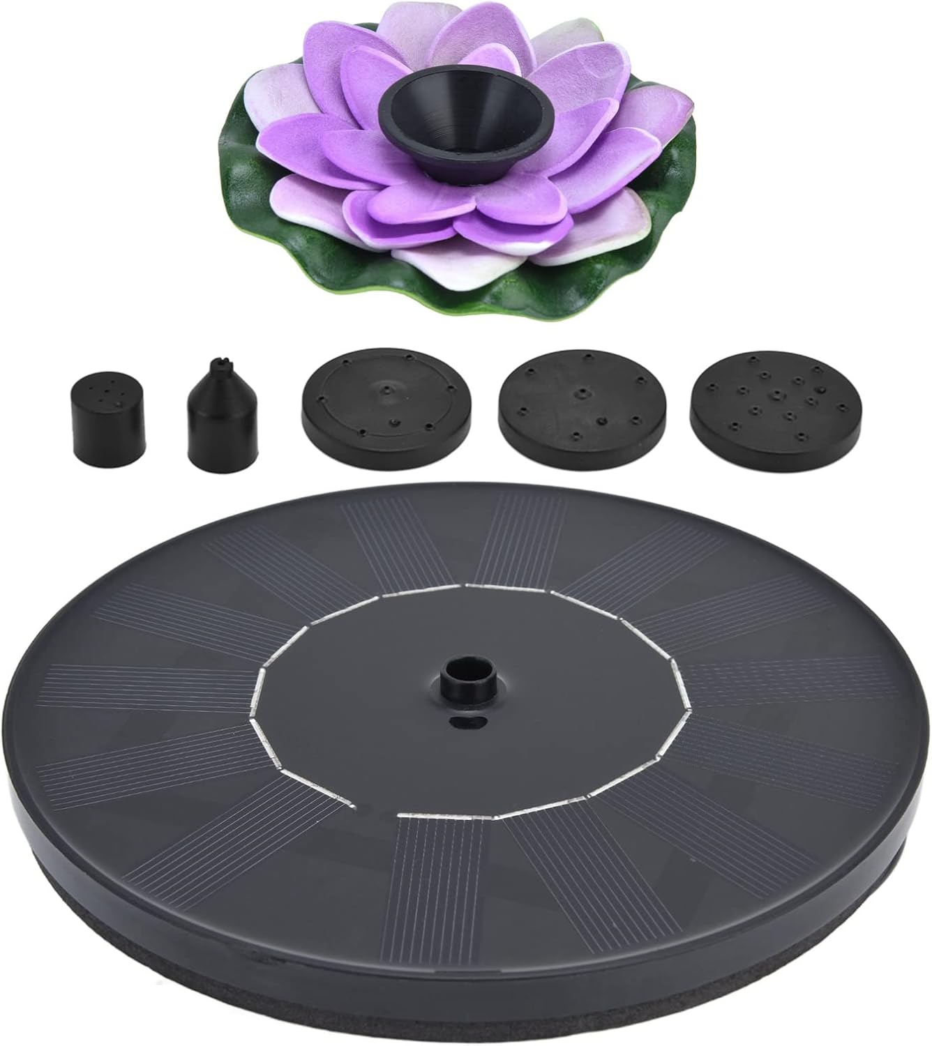 Floating Solar Fountain, Interesting Easy to Use Mini Solar Powered Water Fountain for Pond Pool Outdoor(#3) image number 1